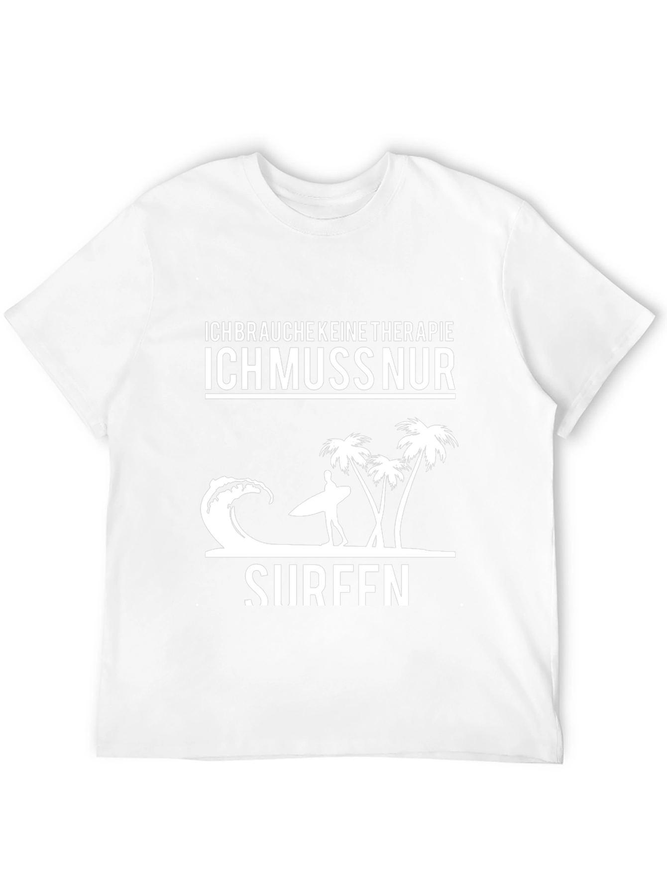 Ich Muss Nur Surfen Black Graphic Tee