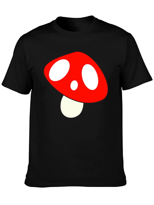 Mushroom Graphic Tee - Fun Stylish Black T-Shirt