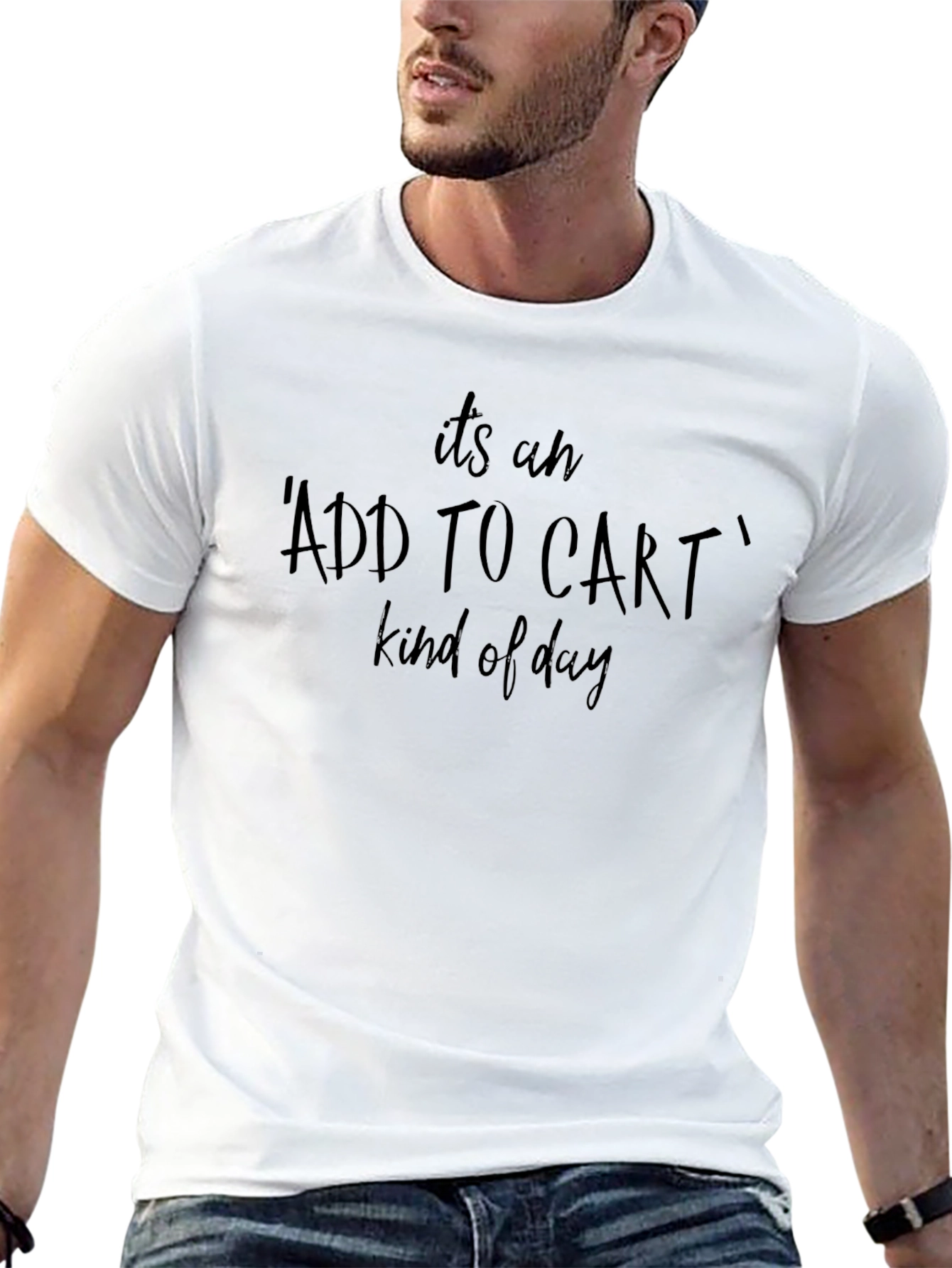 Add To Cart Kind of Day Black Tee