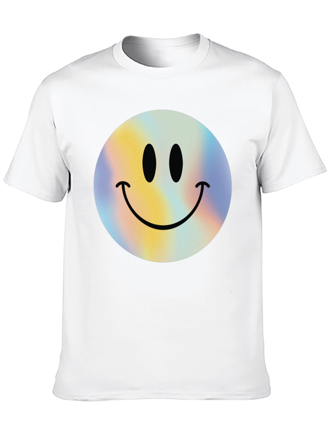 Retro Smiley Face Graphic Tee - Classic Black T-Shirt