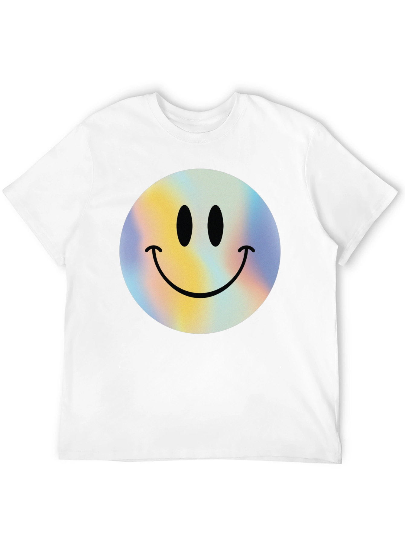 Retro Smiley Face Graphic Tee - Classic Black T-Shirt