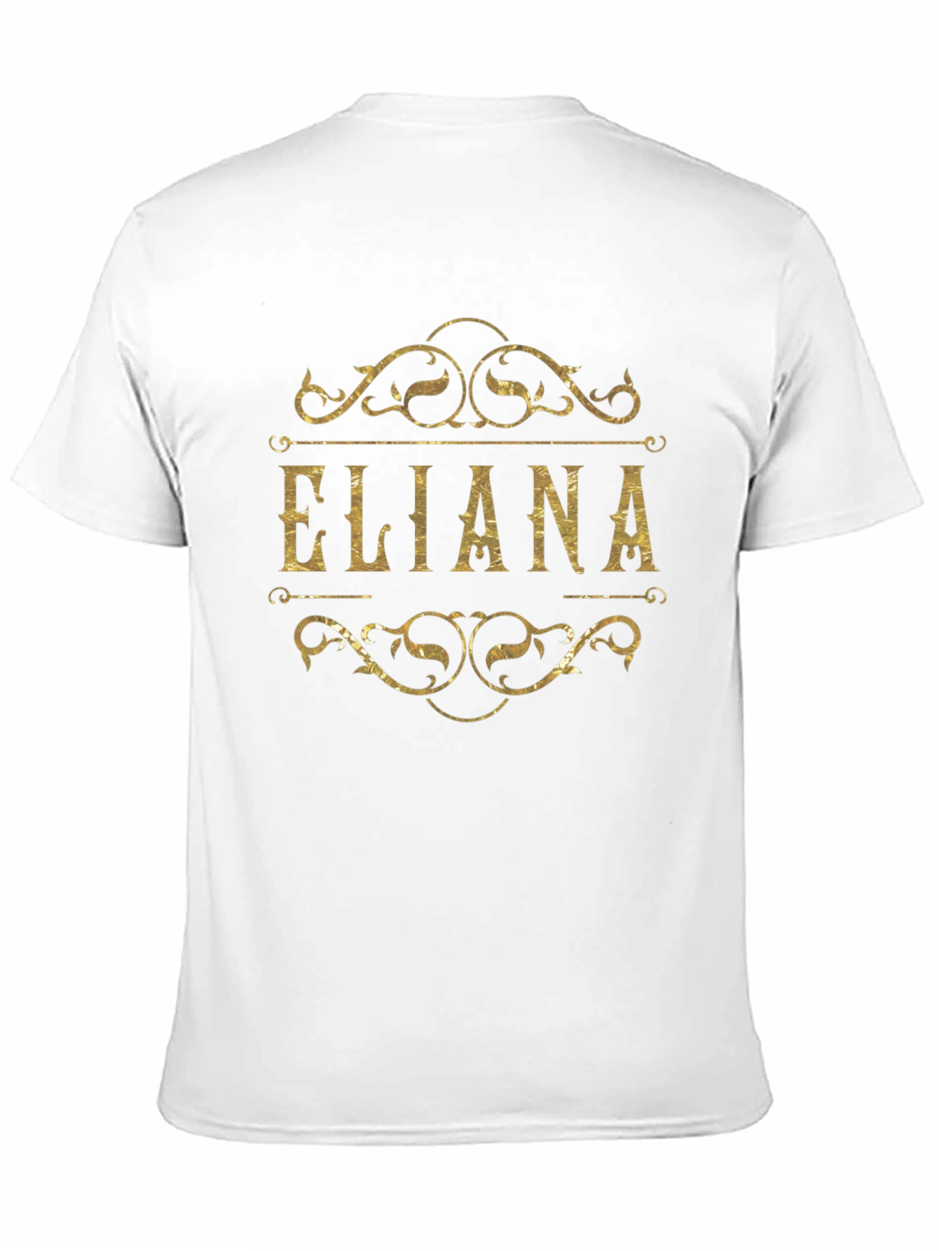 Eliana Gold Foil Print Black T-Shirt