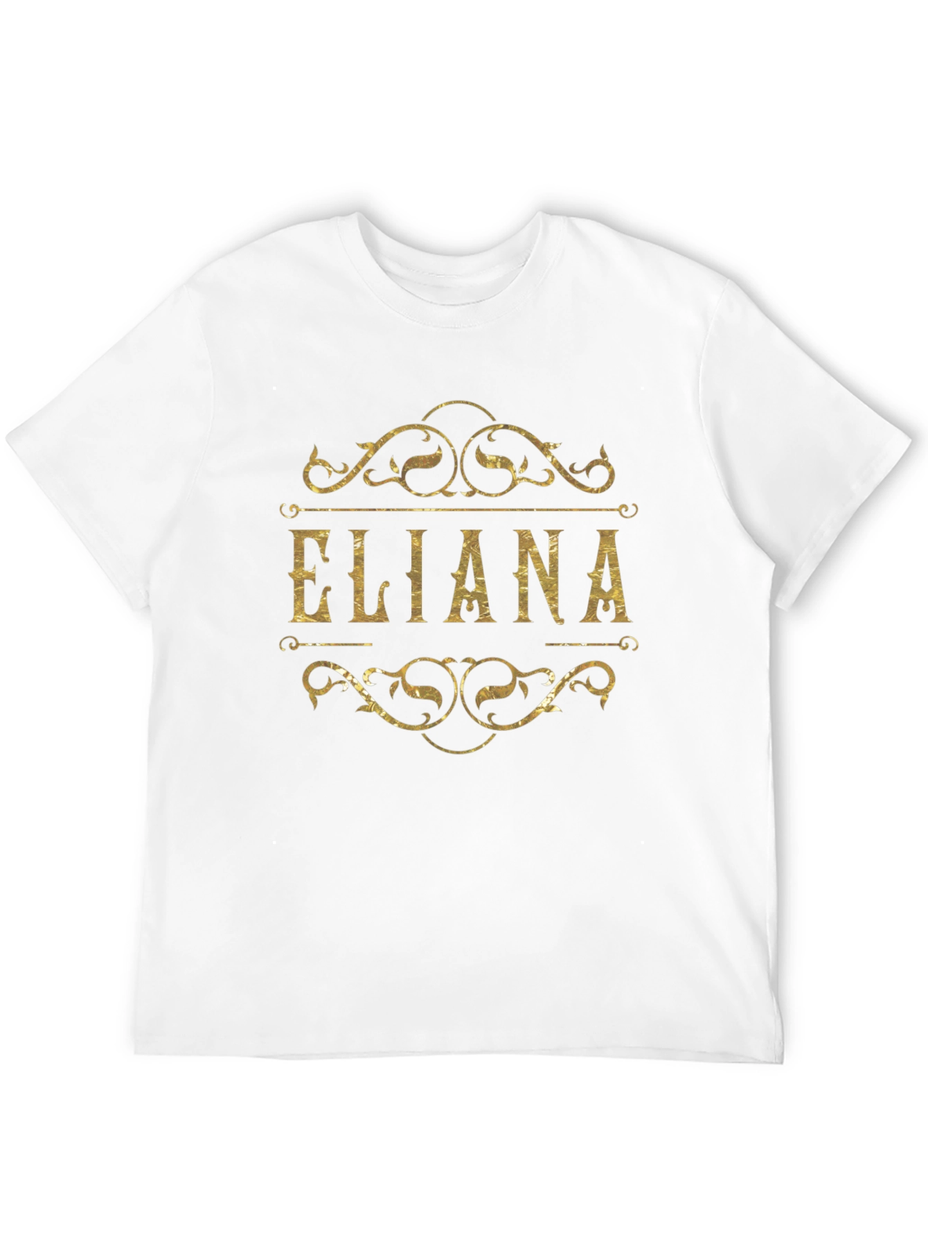 Eliana Gold Foil Print Black T-Shirt