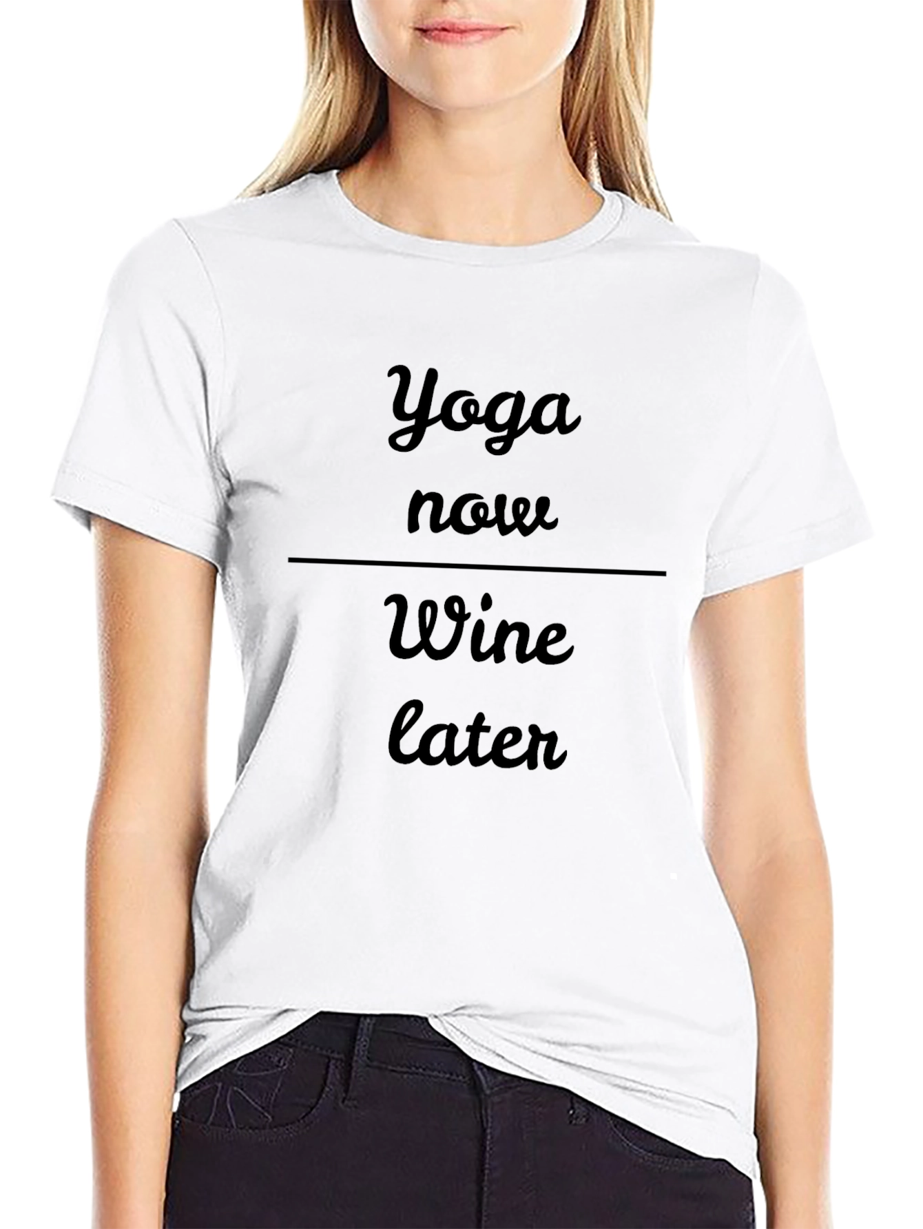 Yoga Then Wine Graphic Tee - Casual Comfort