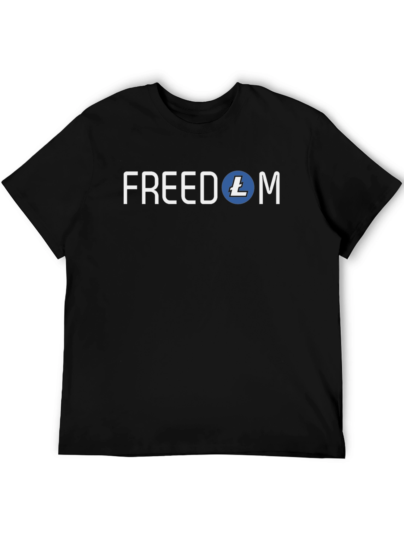 Freedom Litecoin Black T-Shirt Crypto Tee