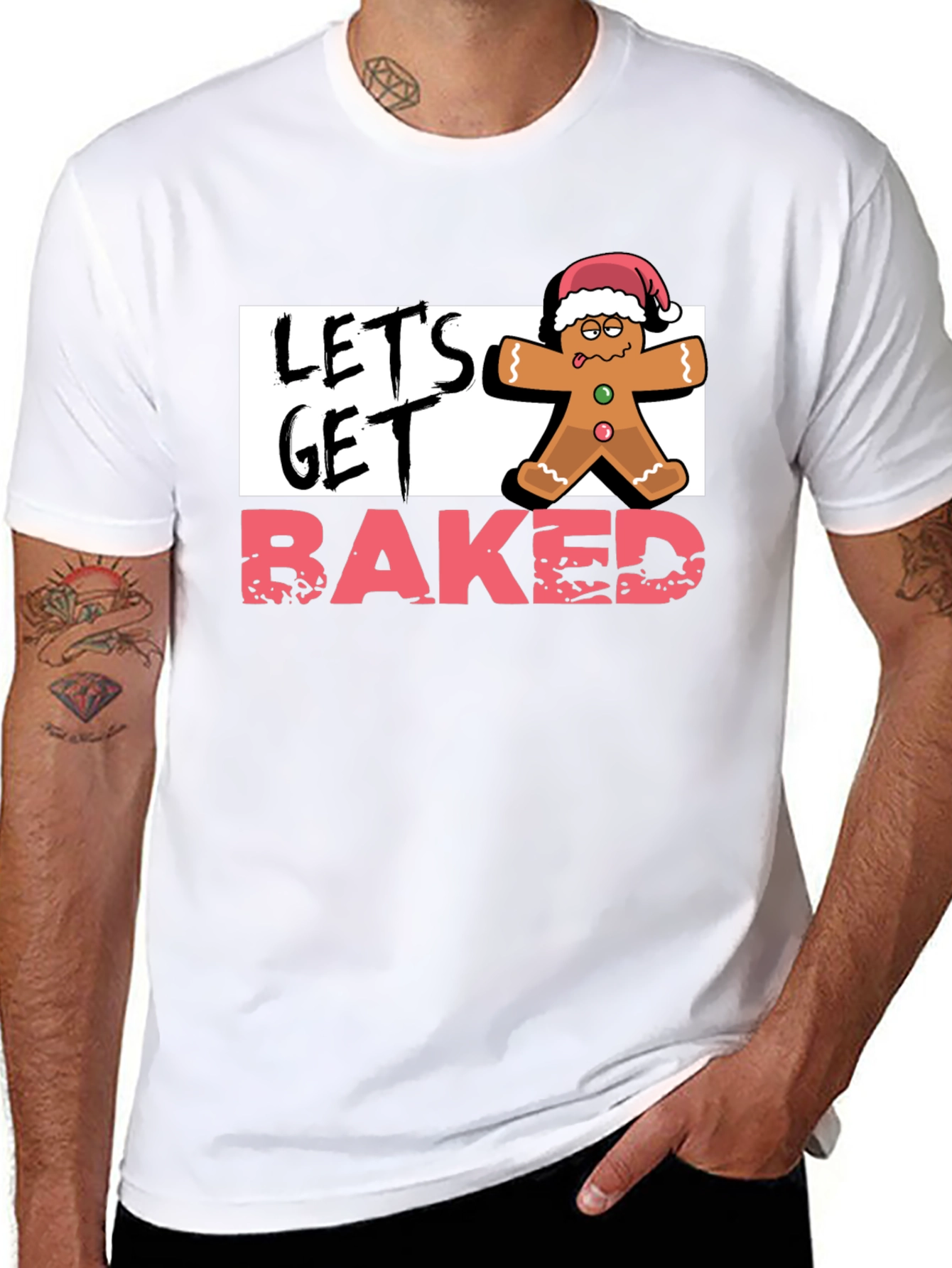 Lets Get Baked Gingerbread Christmas T-Shirt