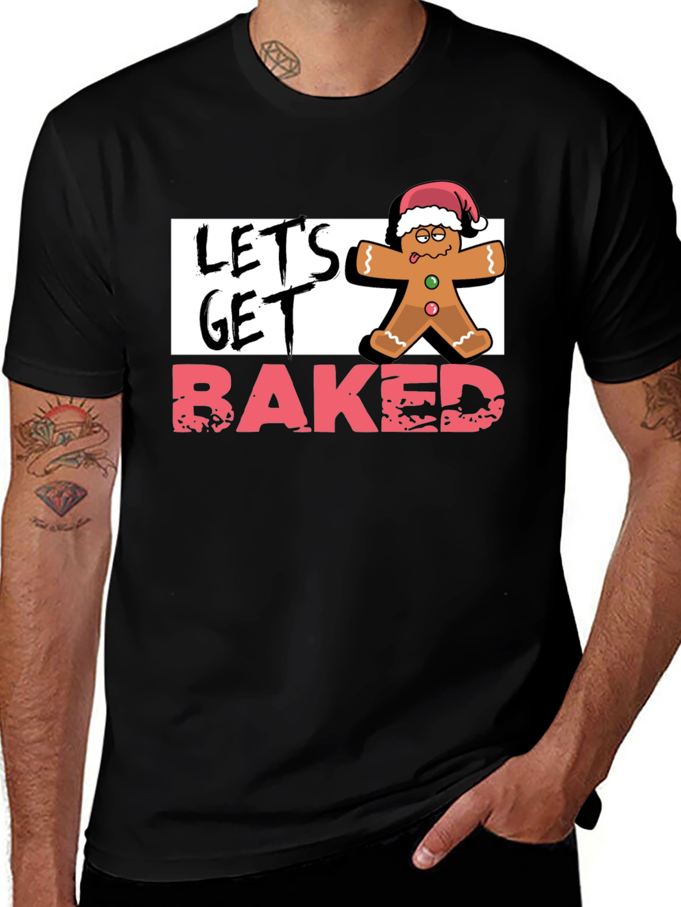 Lets Get Baked Gingerbread Christmas T-Shirt