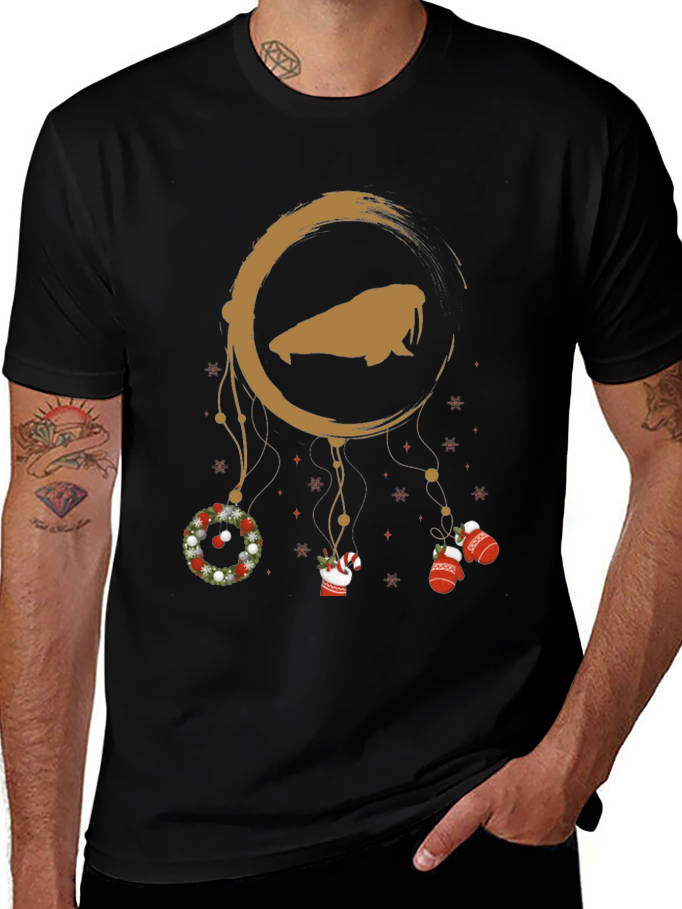 Festive Walrus Dreamcatcher T-Shirt