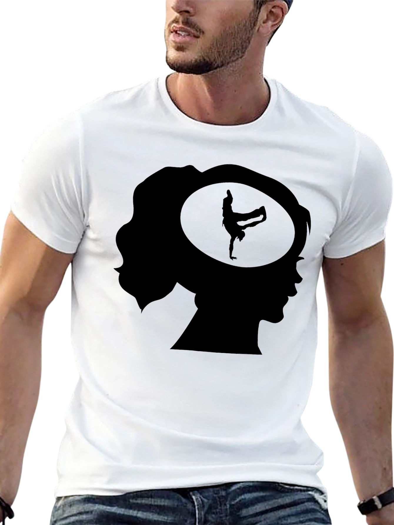 Breakdancer Mind T-Shirt - Black Graphic Tee