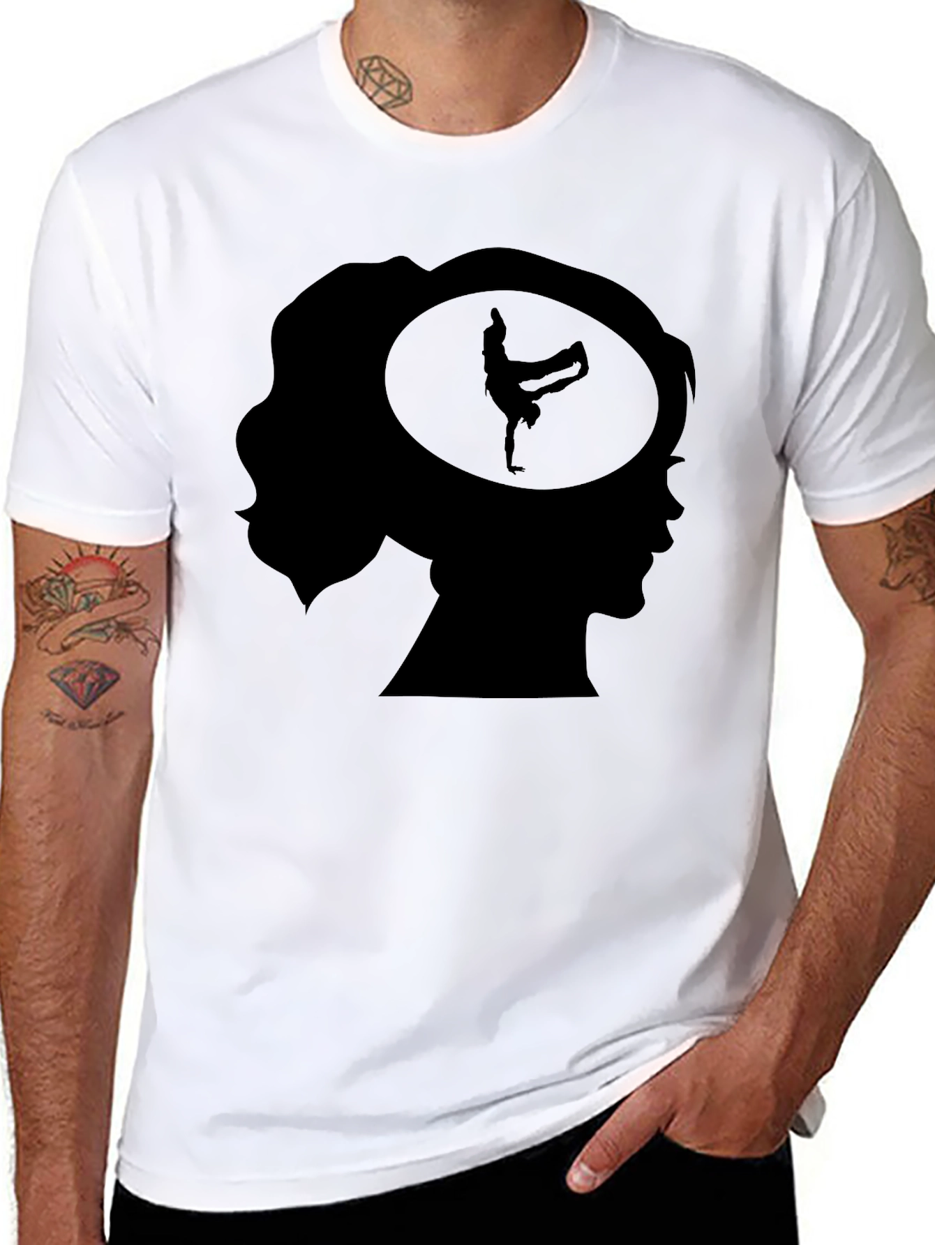 Breakdancer Mind T-Shirt - Black Graphic Tee