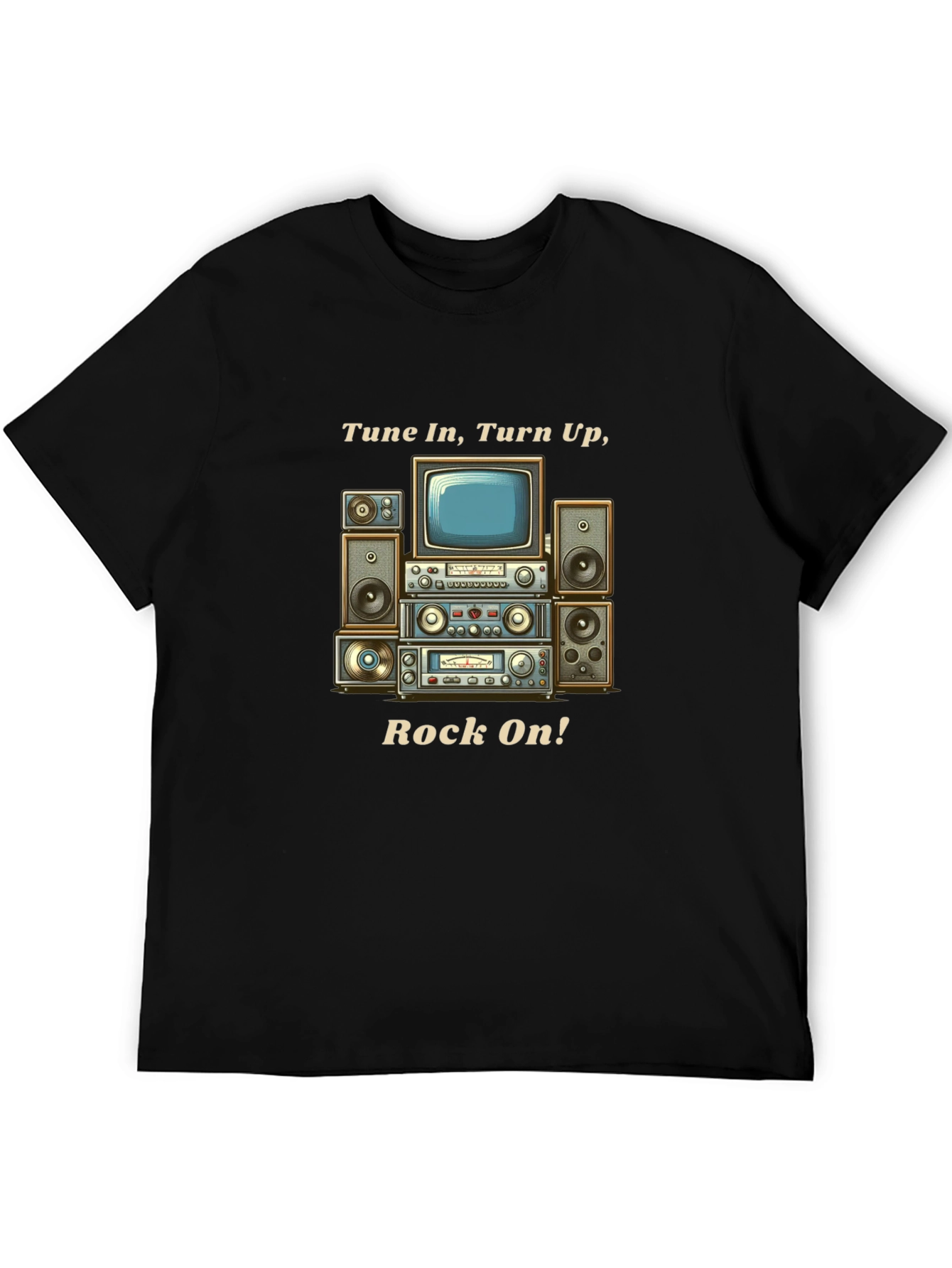 Tune In Turn Up Rock On! Graphic T-Shirt