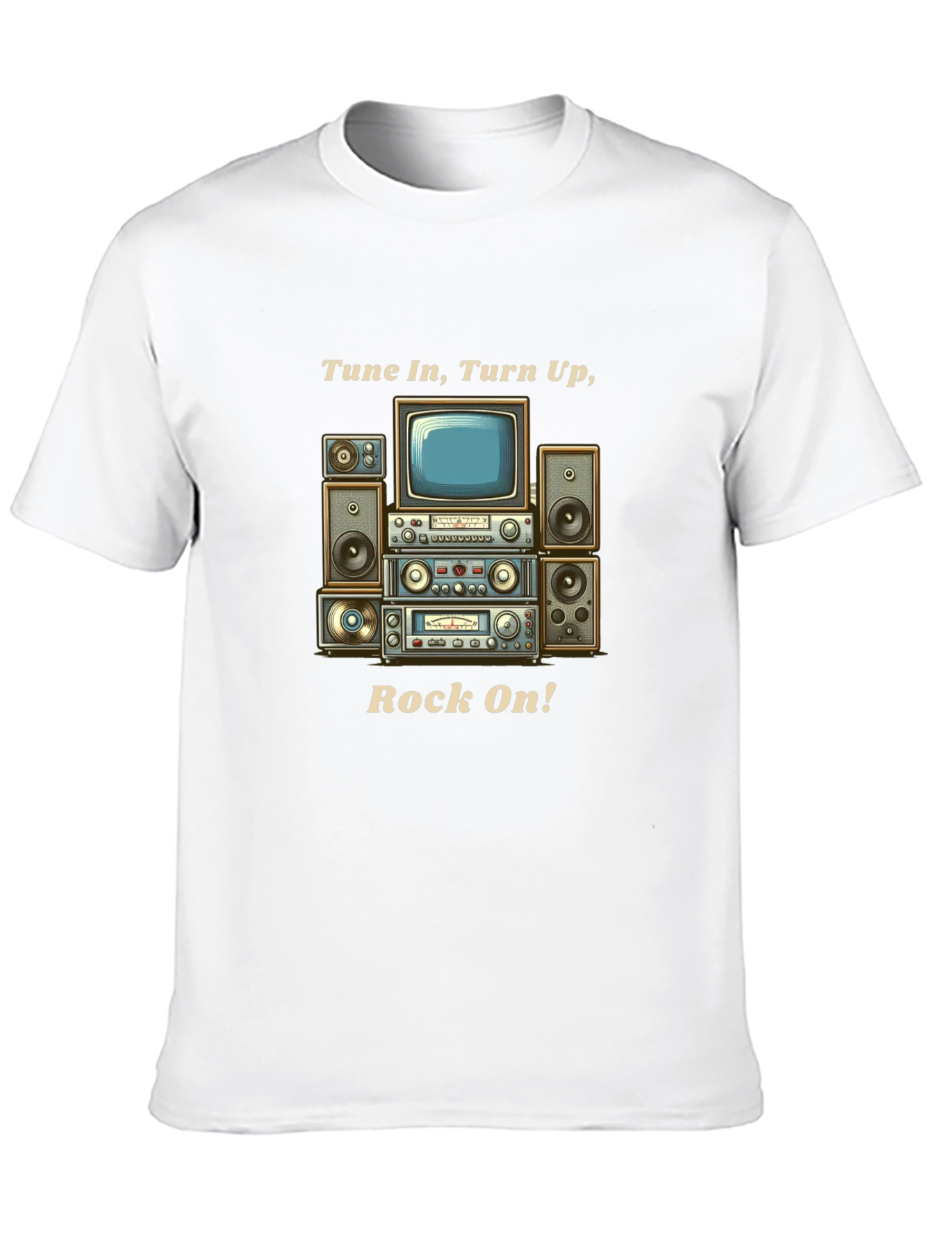 Tune In Turn Up Rock On! Graphic T-Shirt