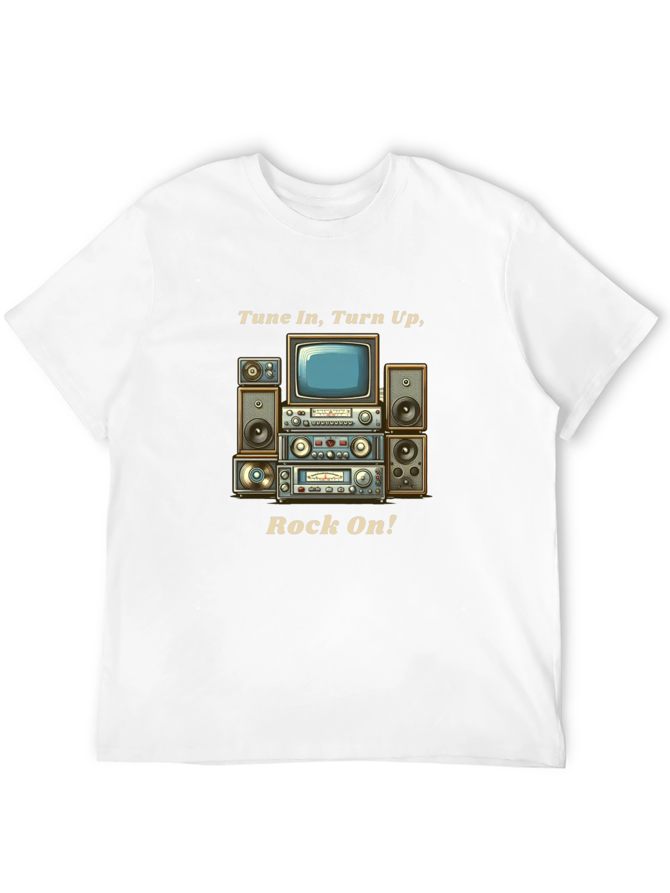 Tune In Turn Up Rock On! Graphic T-Shirt