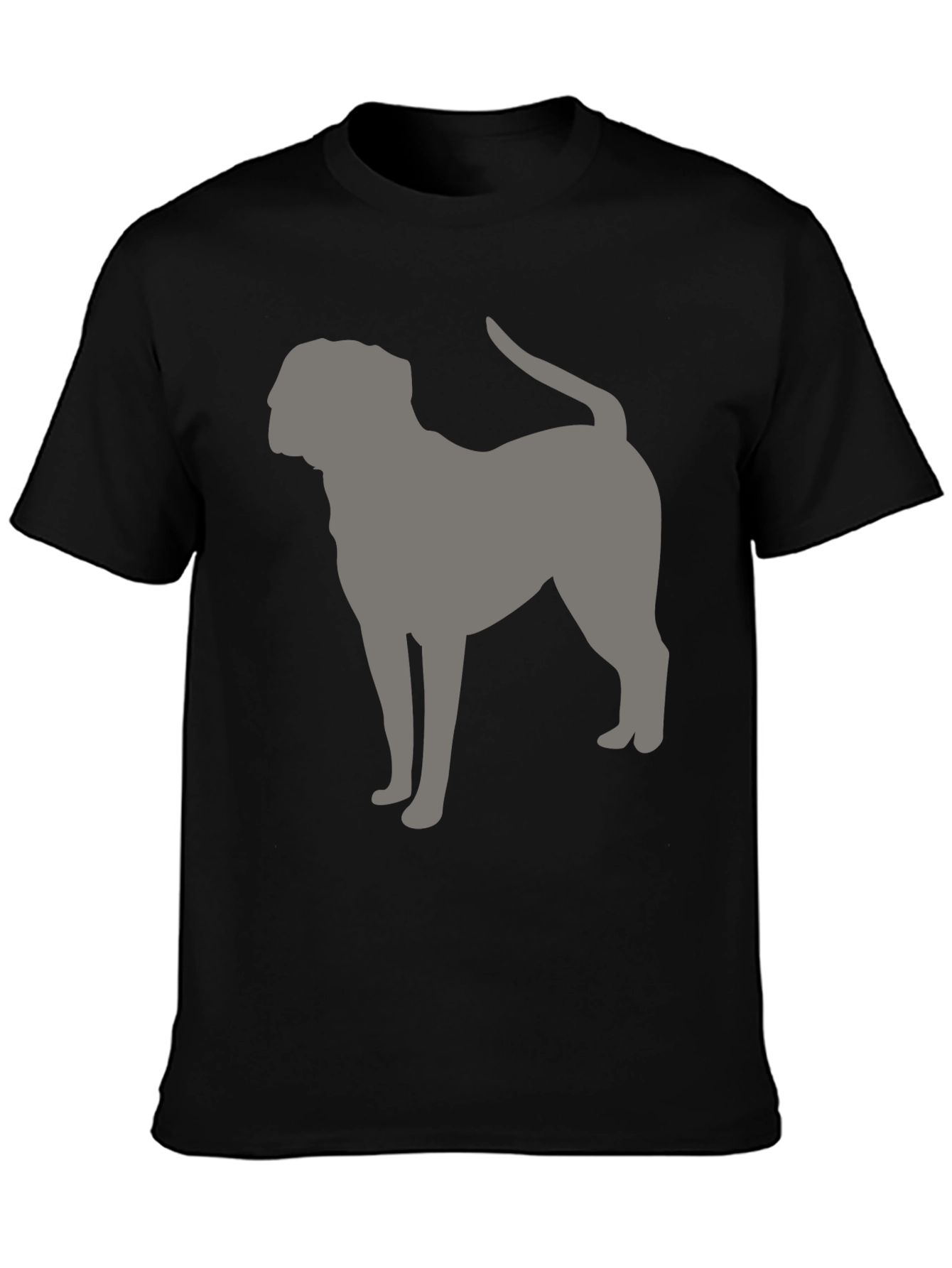 Dog Silhouette Graphic Tee - Black
