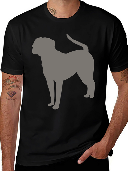 Dog Silhouette Graphic Tee - Black