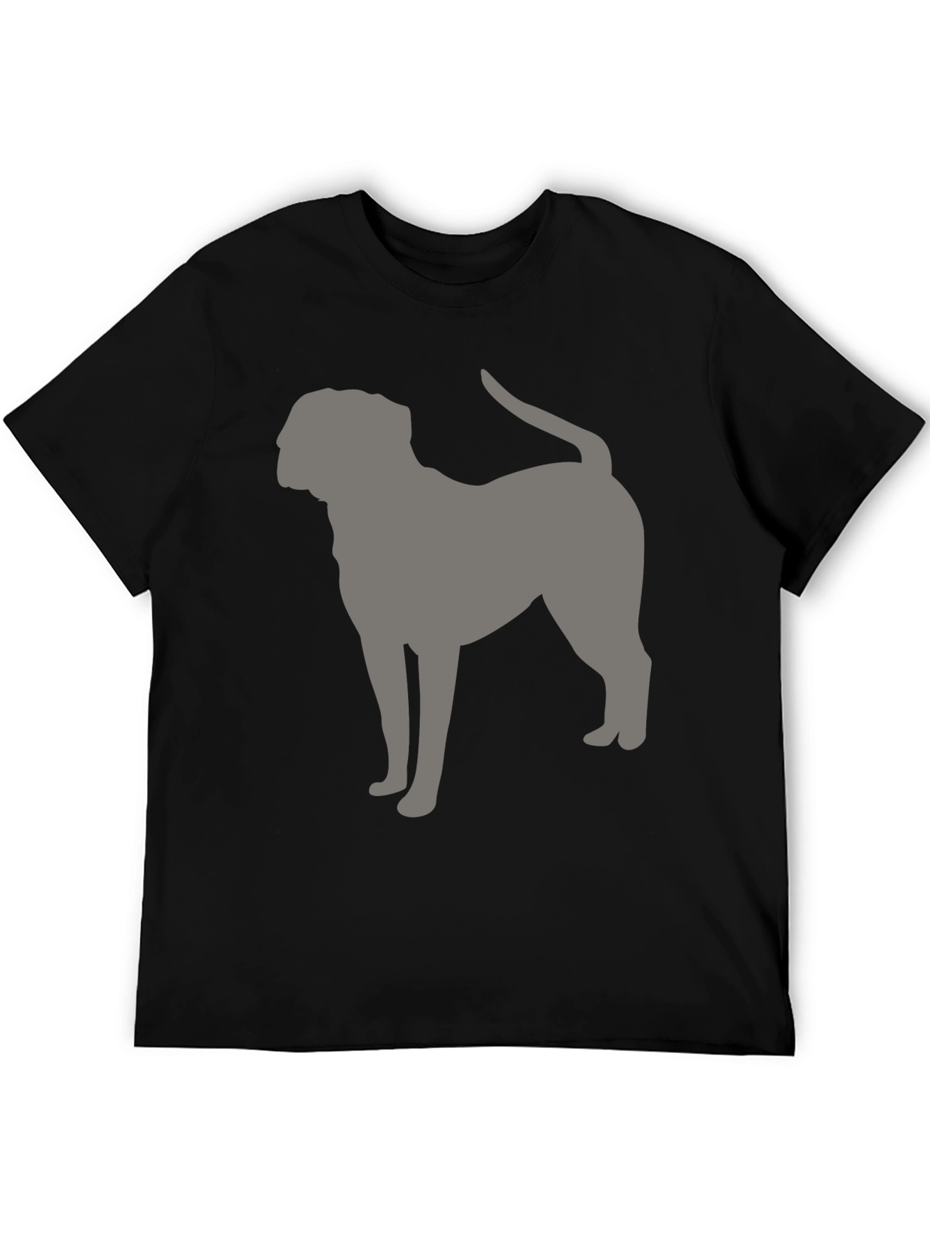 Dog Silhouette Graphic Tee - Black