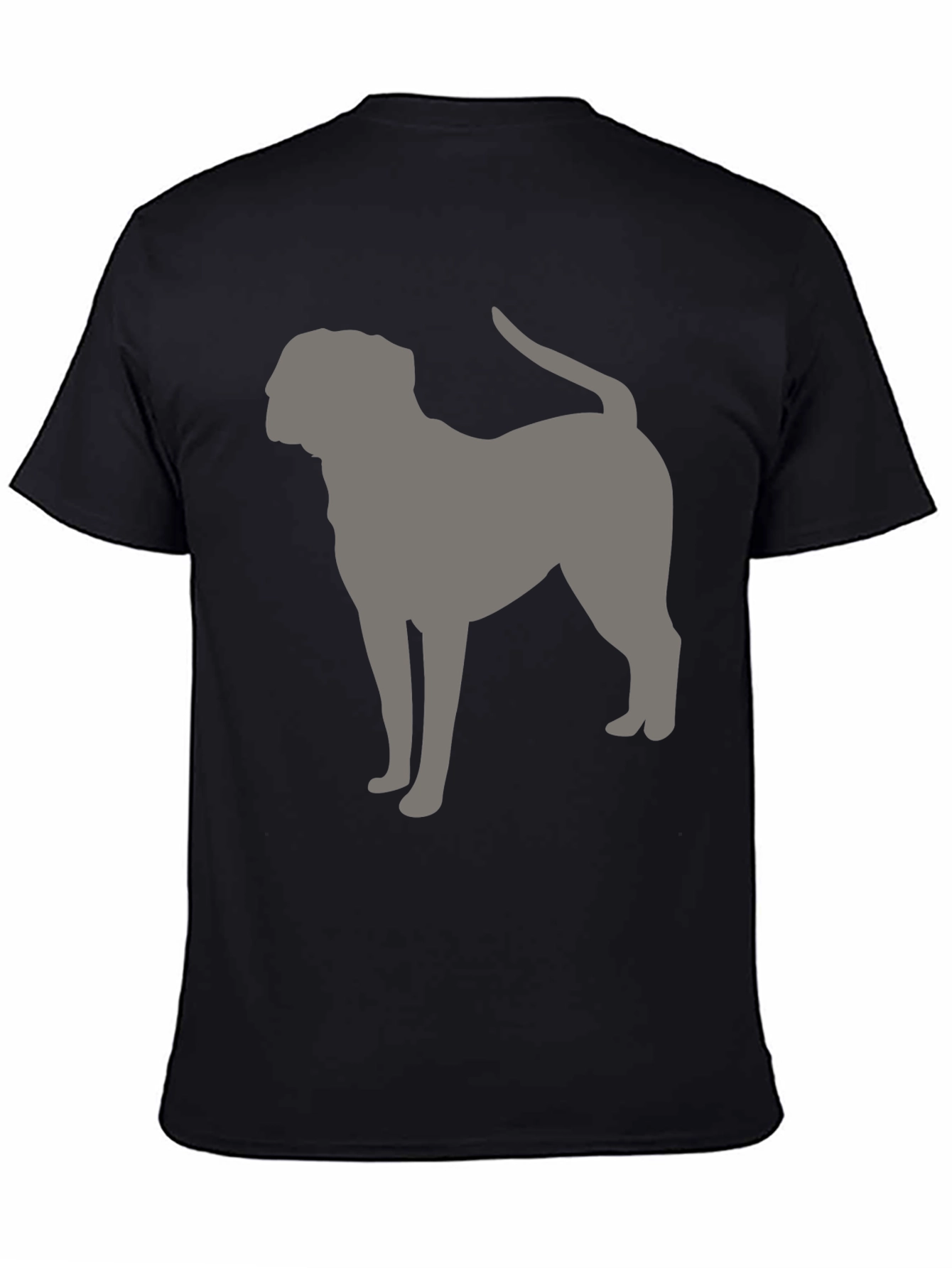Dog Silhouette Graphic Tee - Black