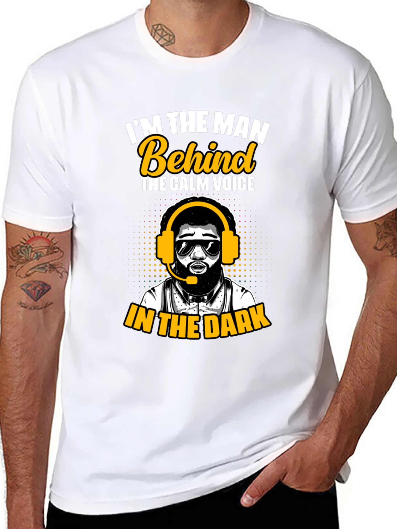 Im the Man Behind the Calm Voice T-Shirt
