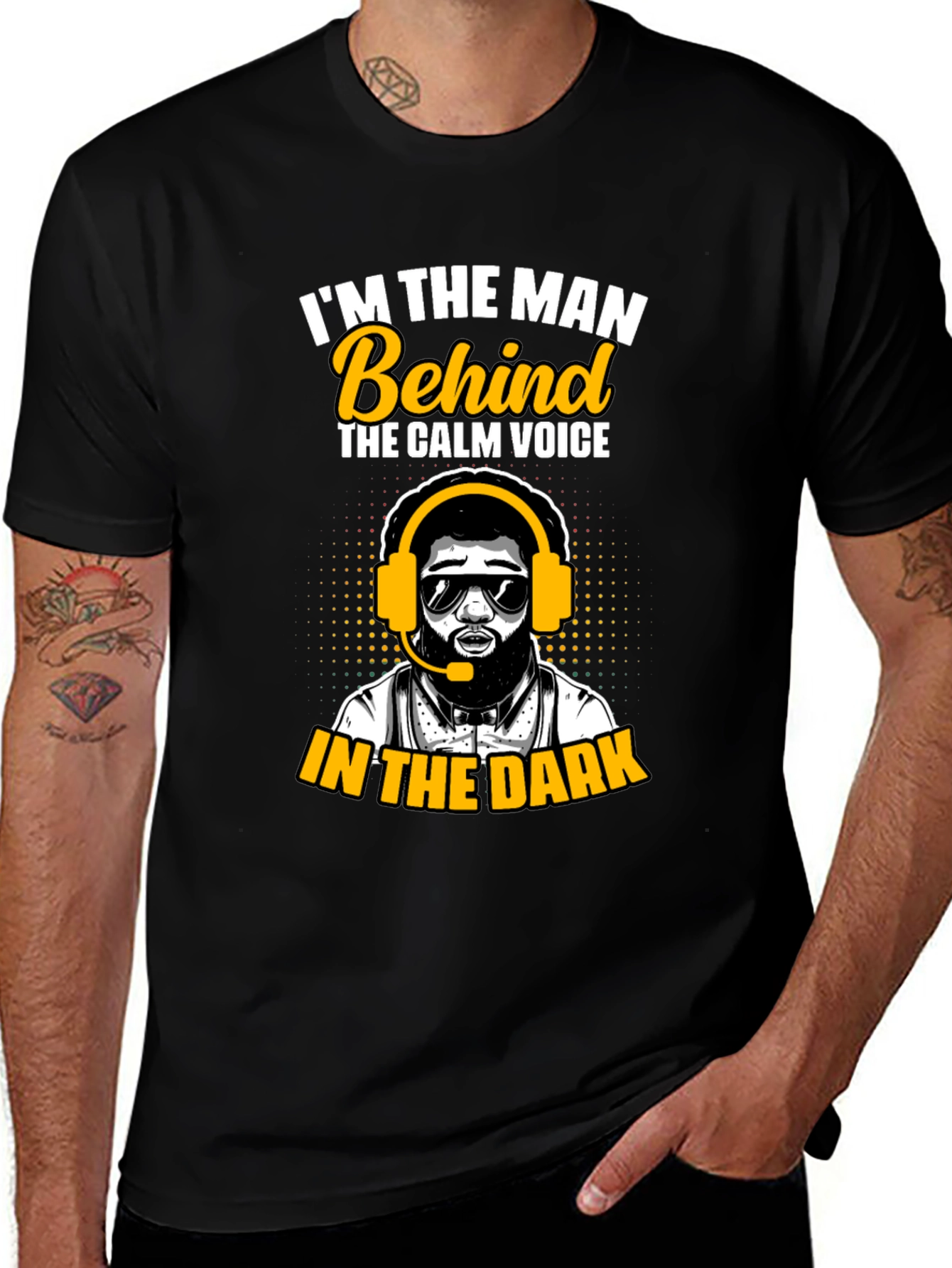 Im the Man Behind the Calm Voice T-Shirt