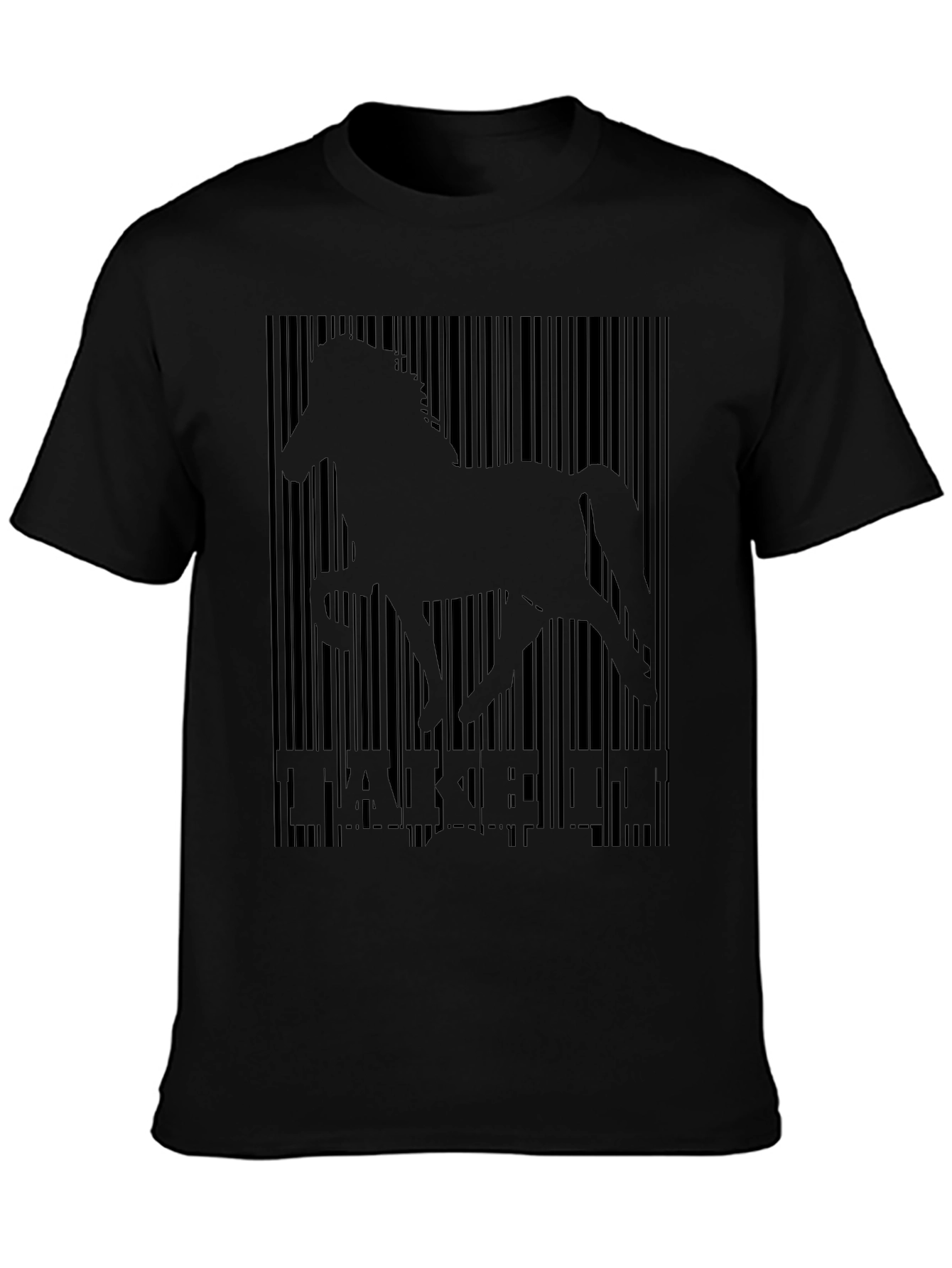 Black Barcode Horse Graphic Tee - Take It