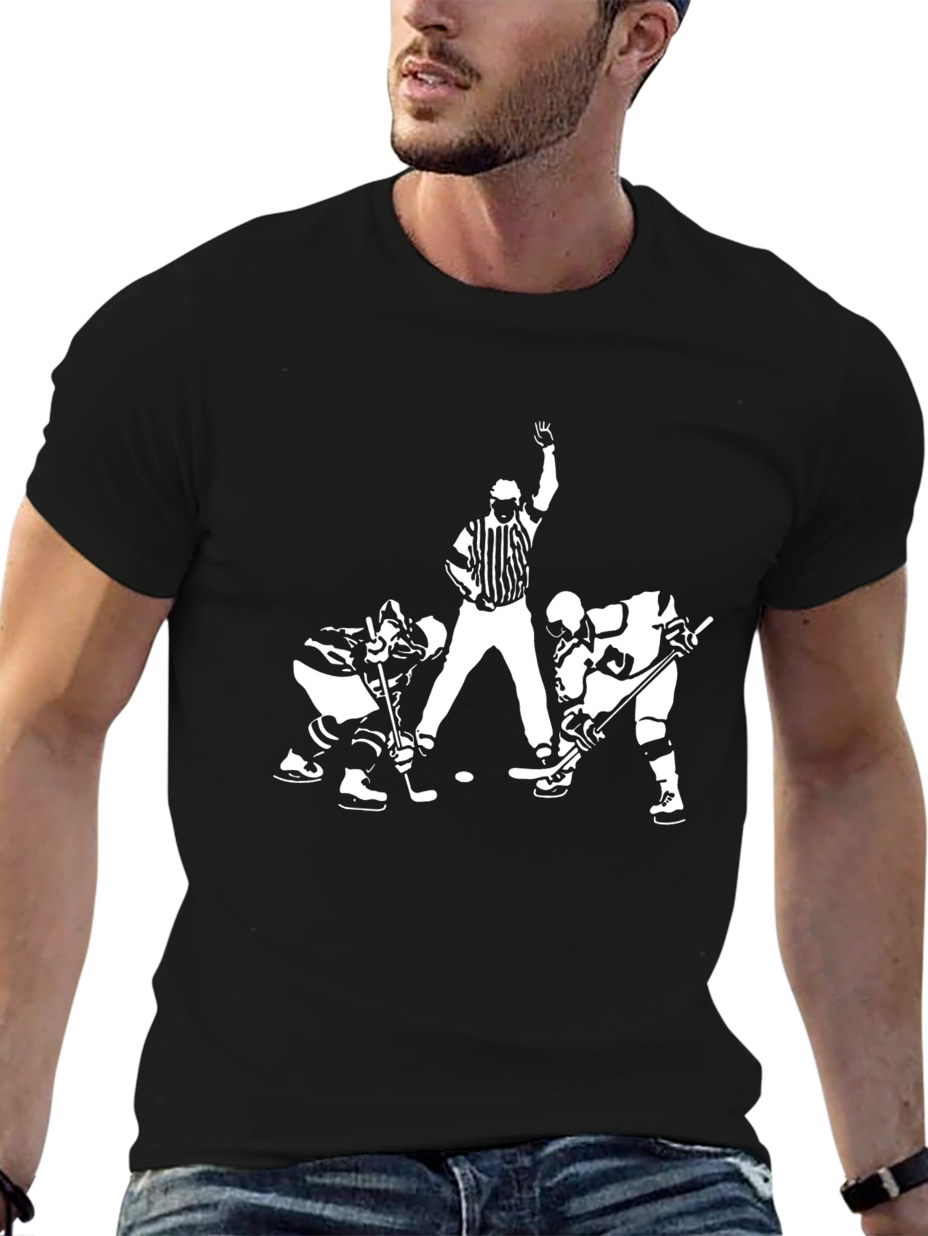 Hockey Face-Off Graphic Tee