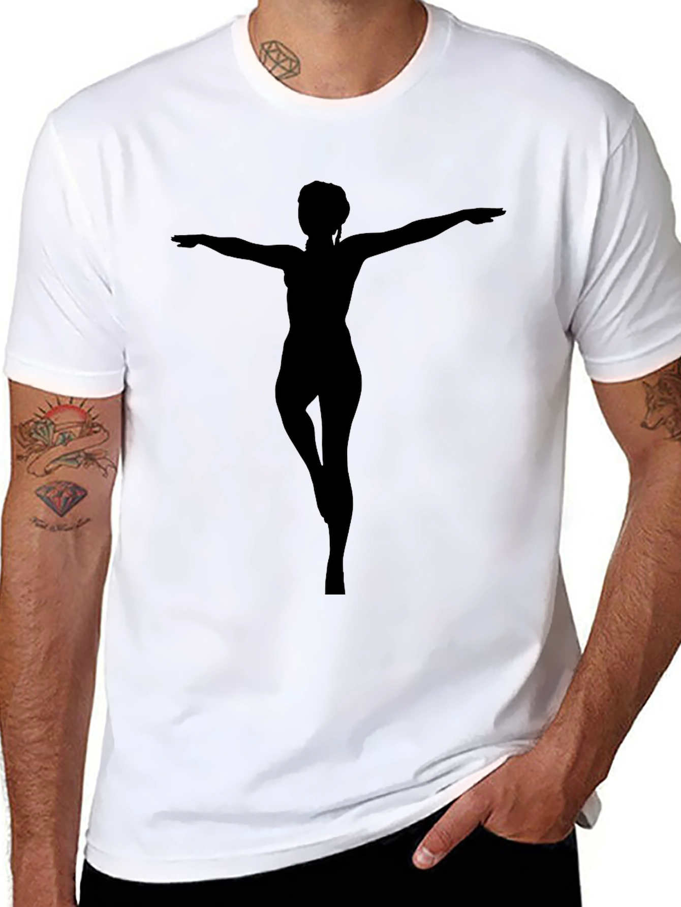 Silhouette Graphic Tee - Mens Black T-Shirt