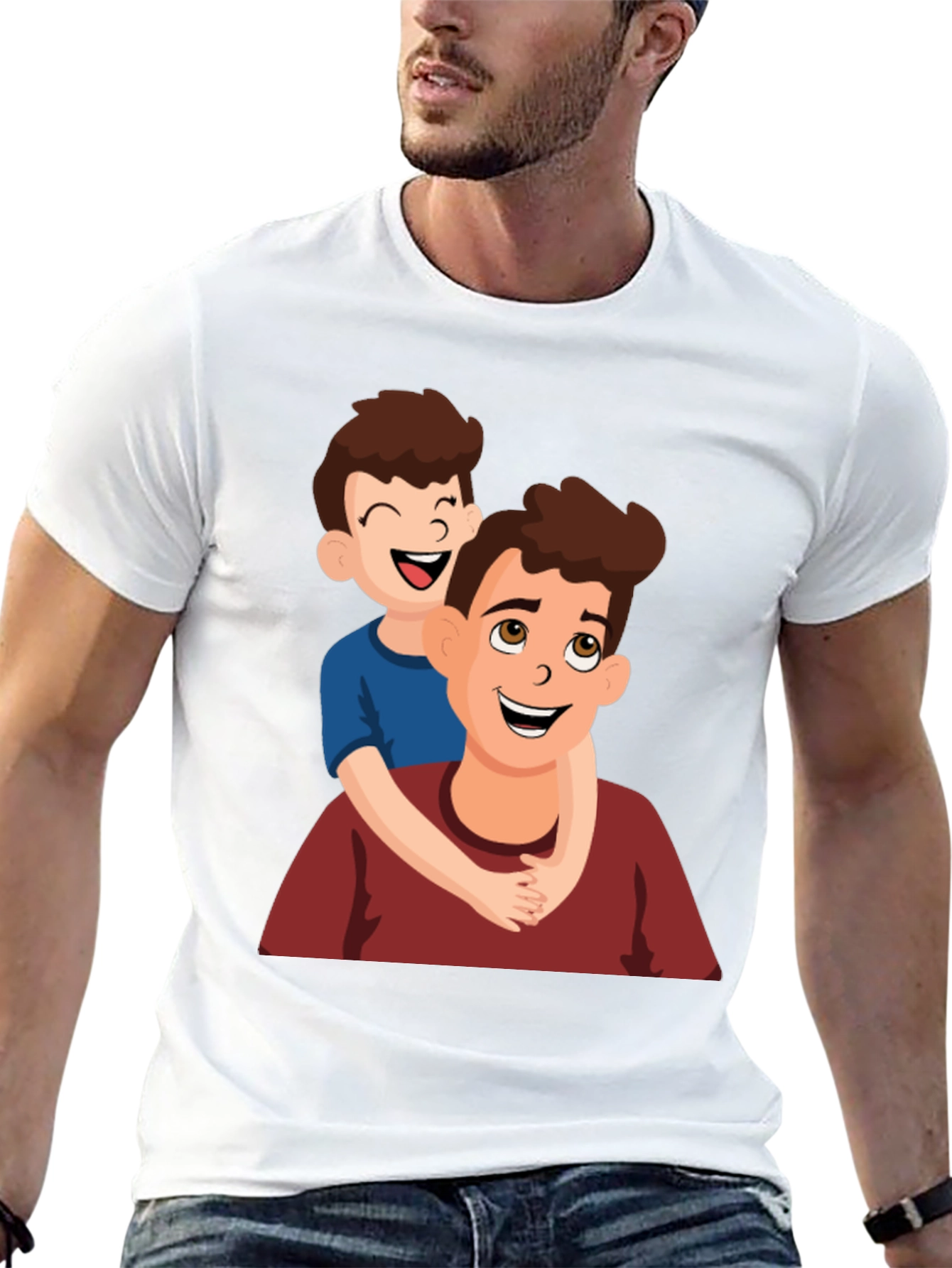 Father & Son Hug Graphic Tee
