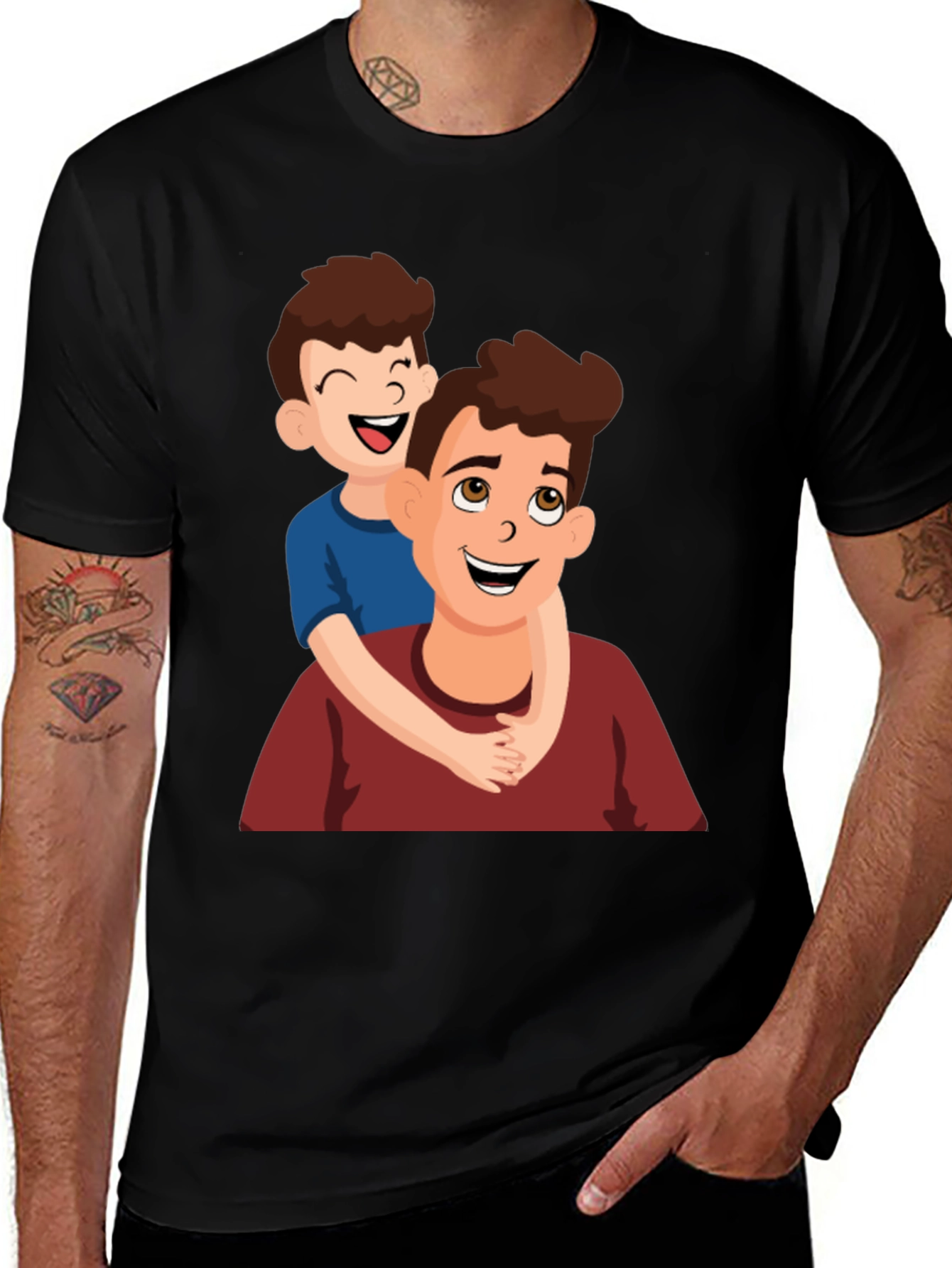 Father & Son Hug Graphic Tee