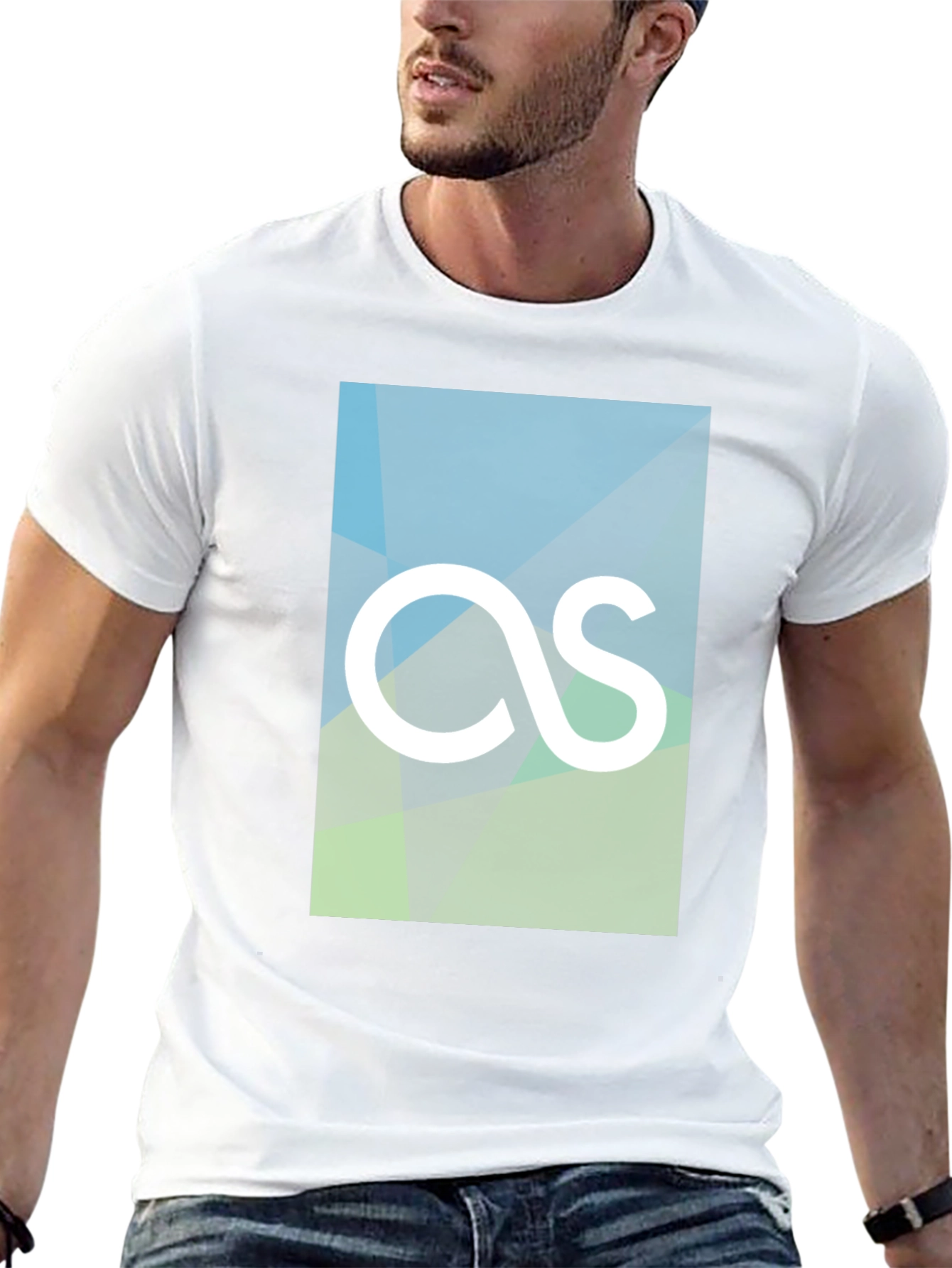 Geometric AS Logo Tee - Modern Graphic Print T-Shirt