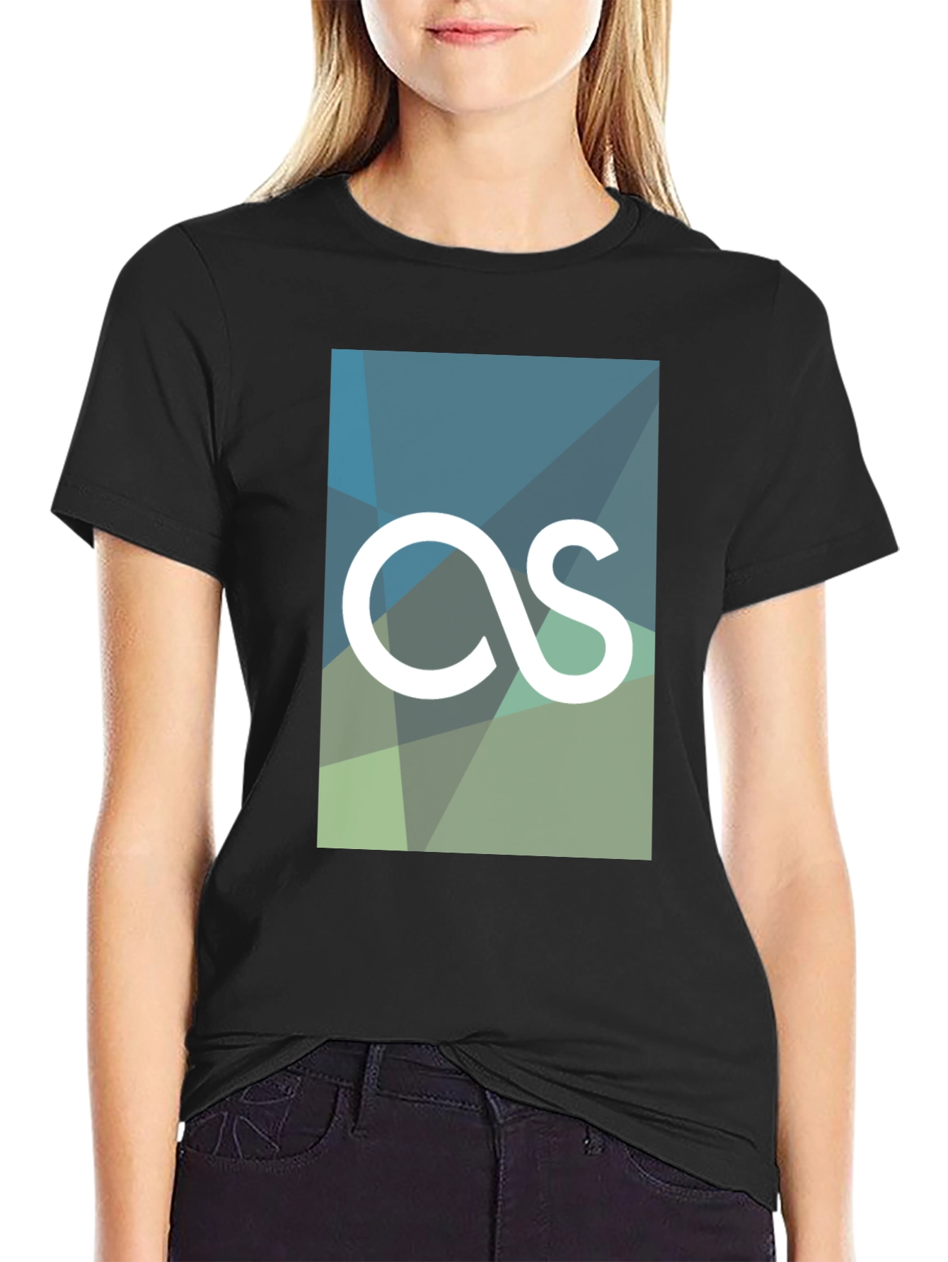 Geometric AS Logo Tee - Modern Graphic Print T-Shirt