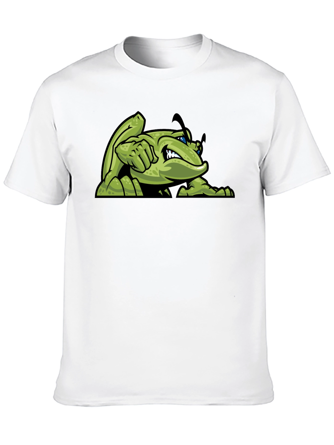 Green Angry Bug Graphic Tee - Mens Black T-Shirt