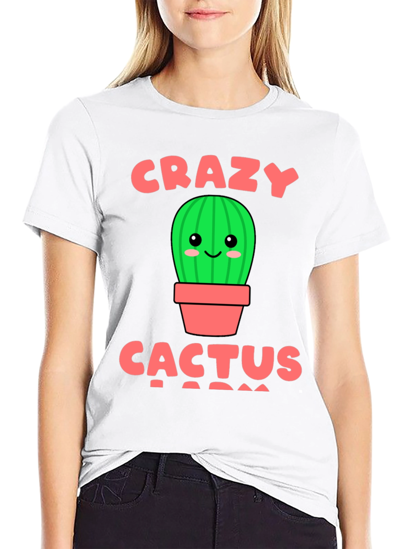 Crazy Cactus Lady Graphic T-Shirt