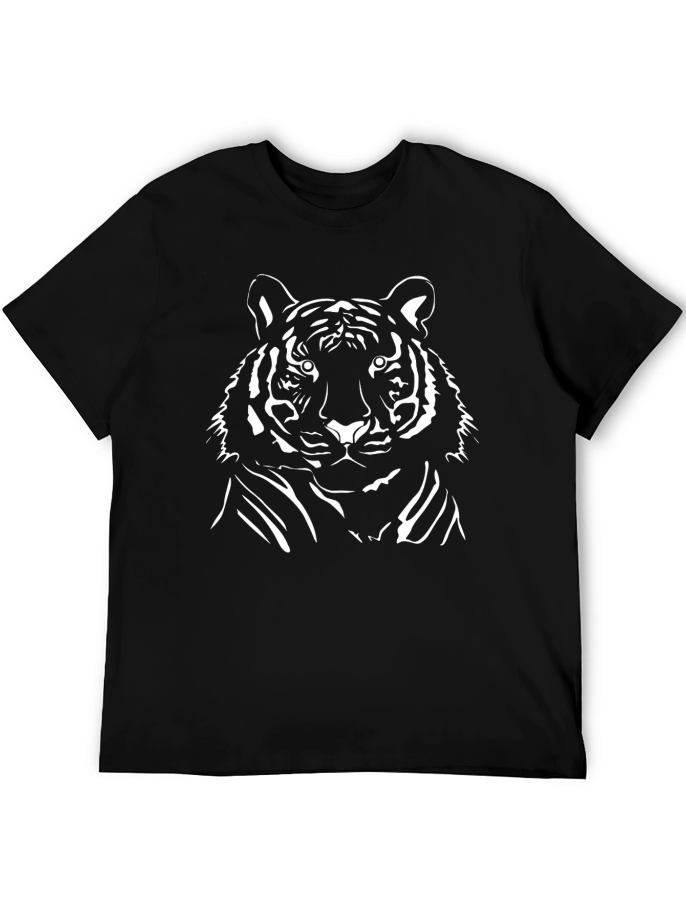 Bold Tiger Graphic Tee - Mens Black T-Shirt
