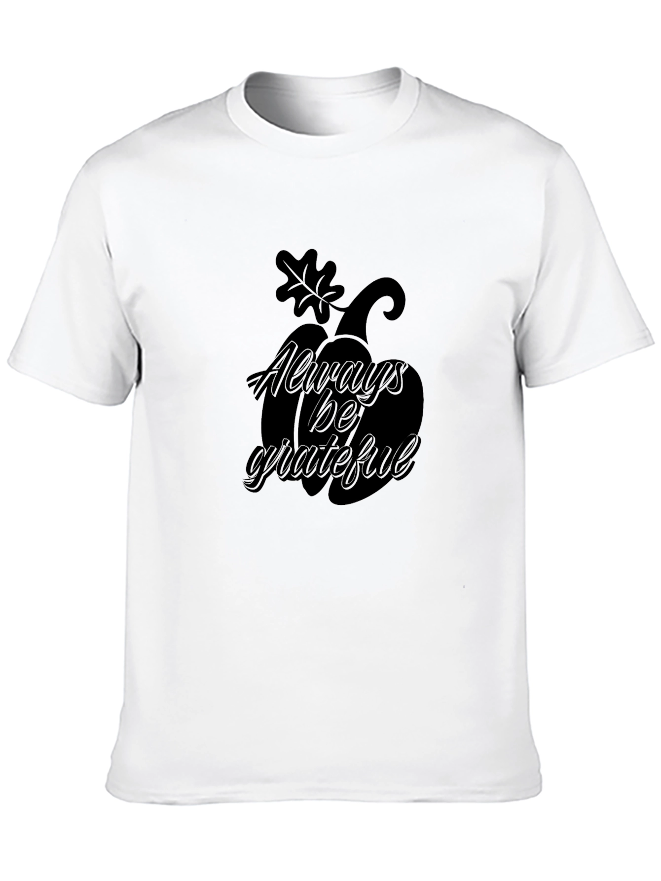 Always Be Grateful Black Pumpkin T-Shirt