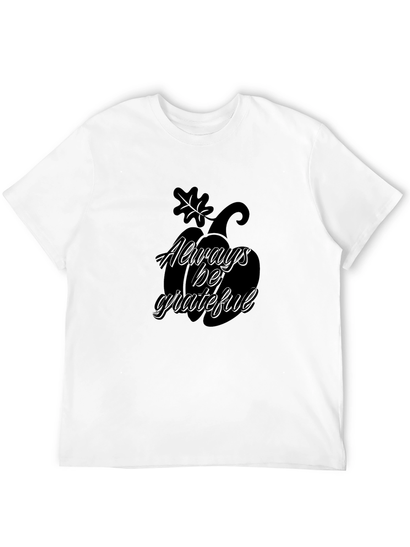 Always Be Grateful Black Pumpkin T-Shirt