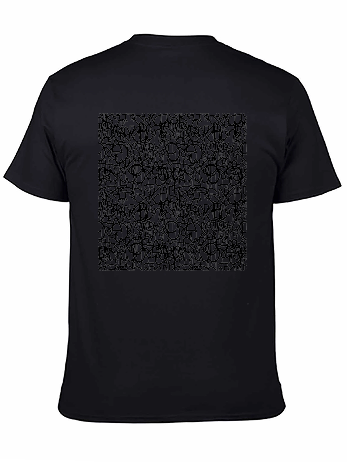 Abstract Graffiti Black T-Shirt