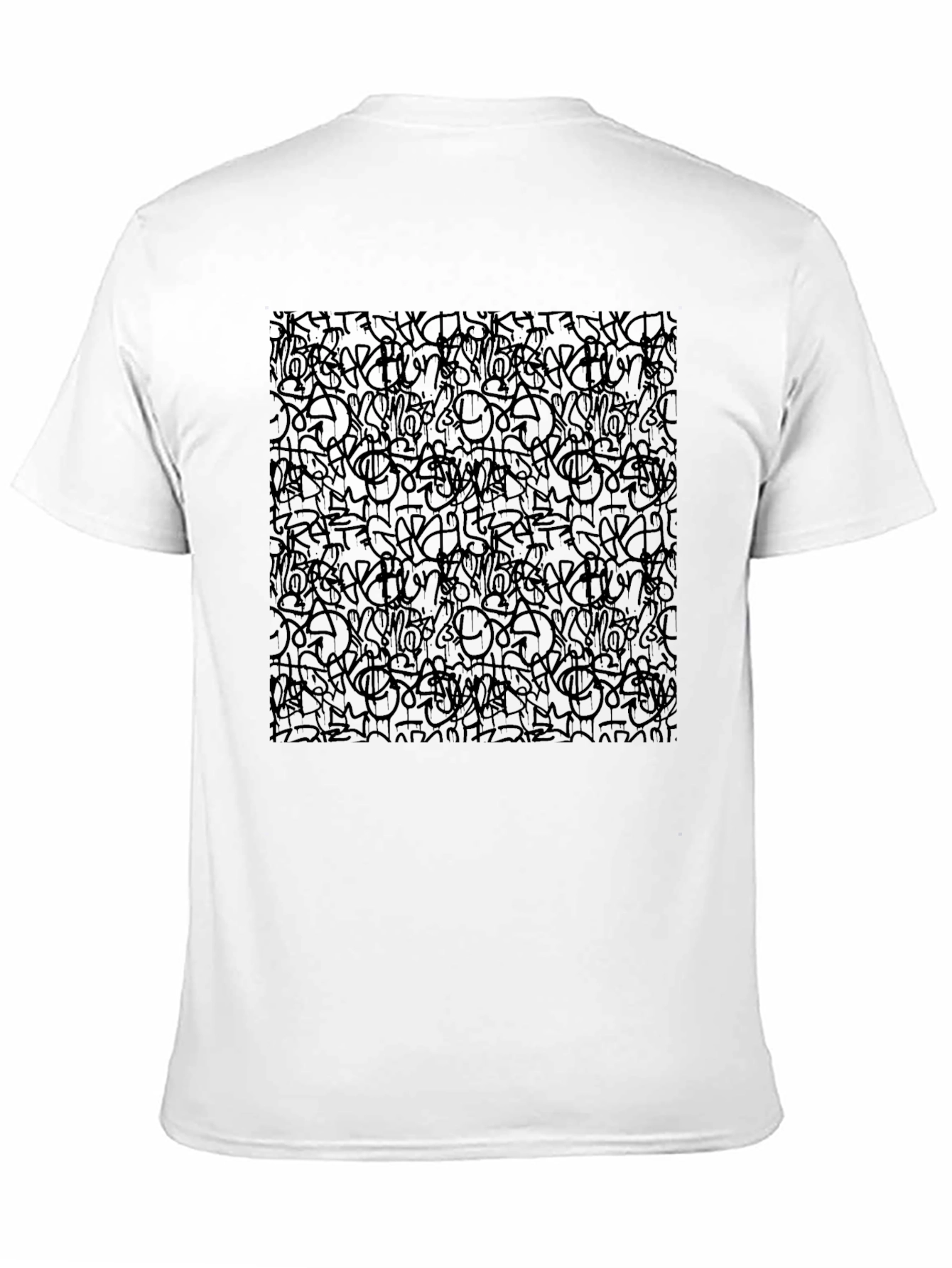 Abstract Graffiti Black T-Shirt