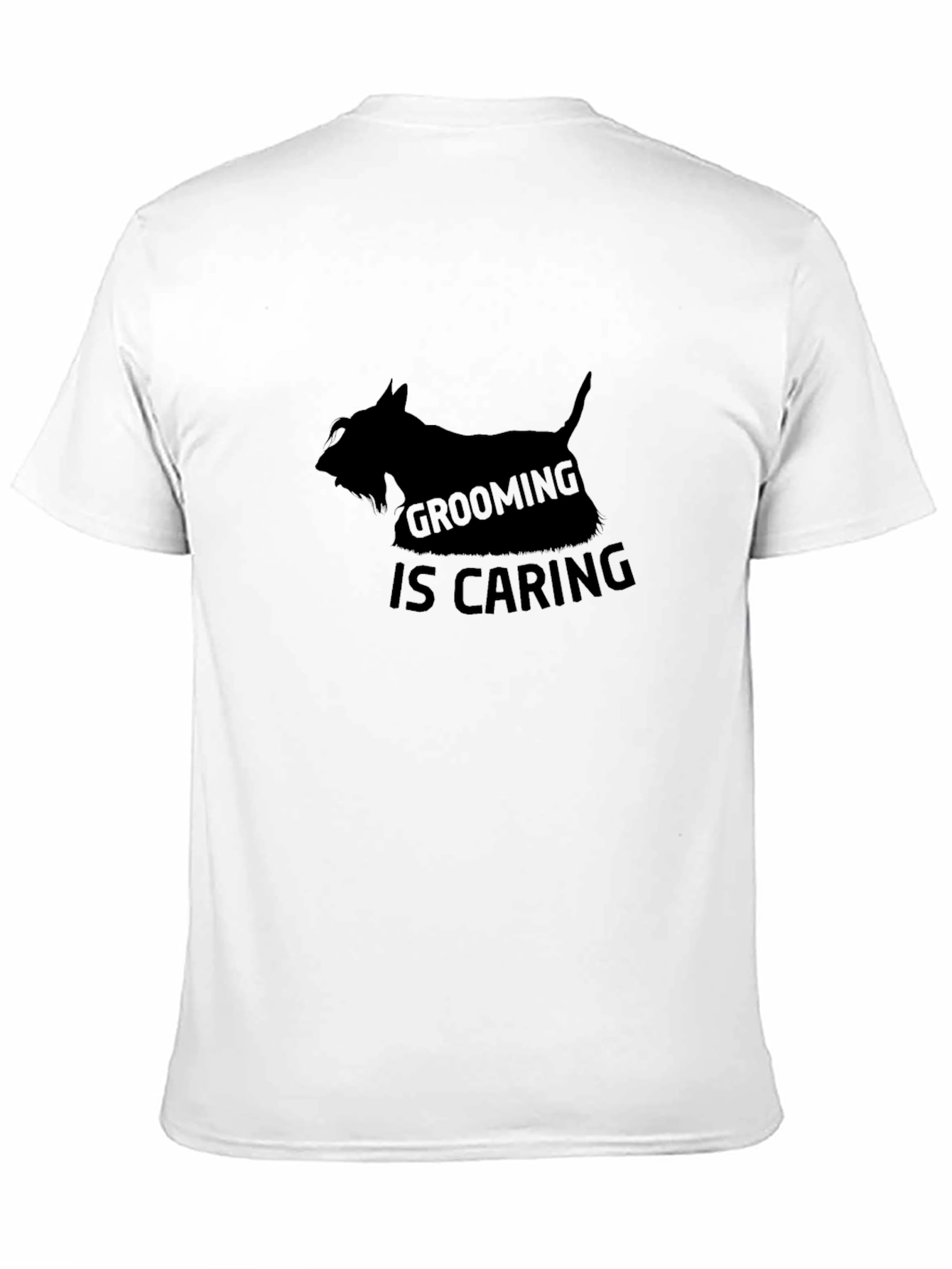 Grooming is Caring Black Dog T-Shirt