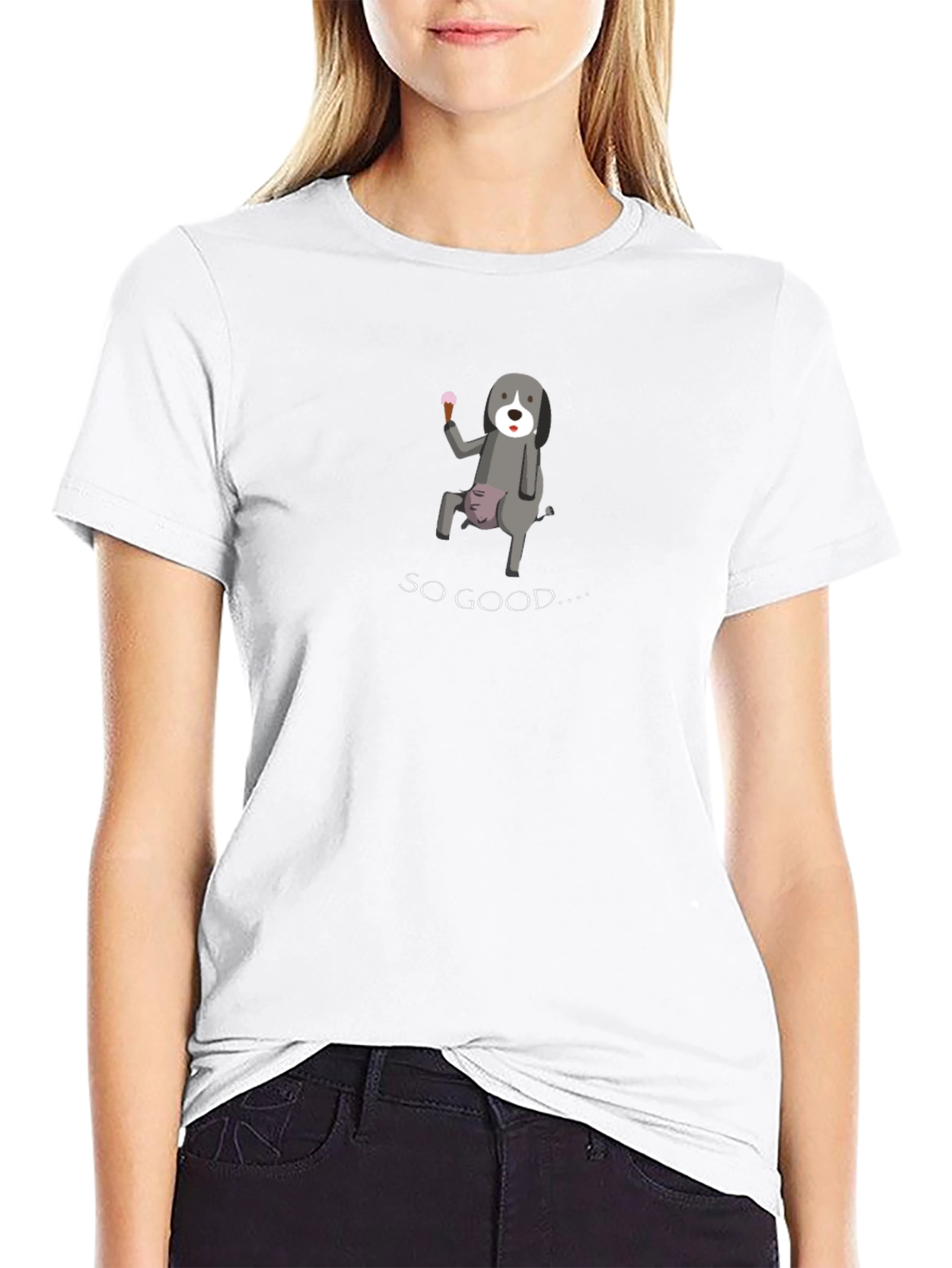Funny Dog Ice Cream Graphic Tee