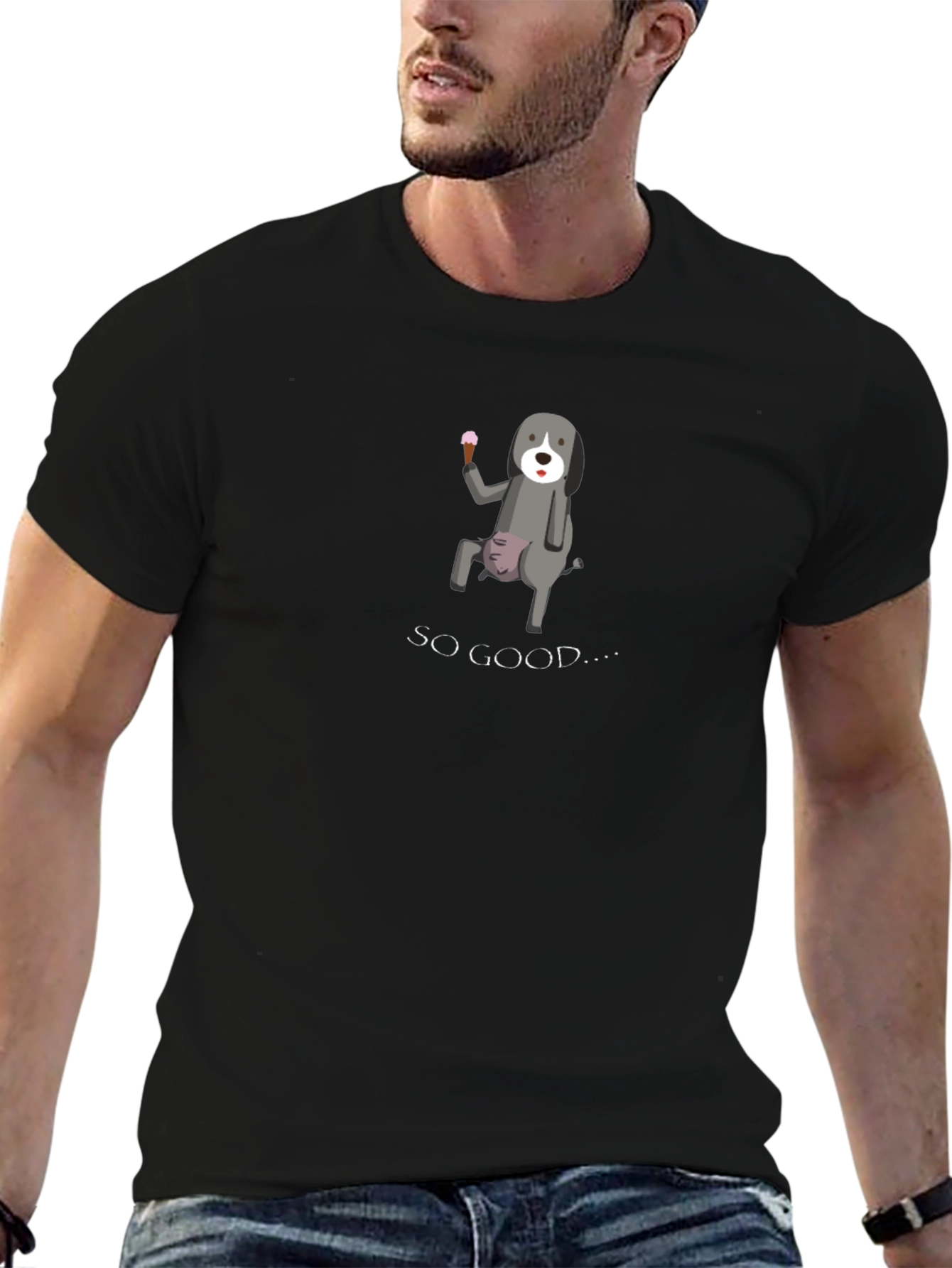 Funny Dog Ice Cream Graphic Tee