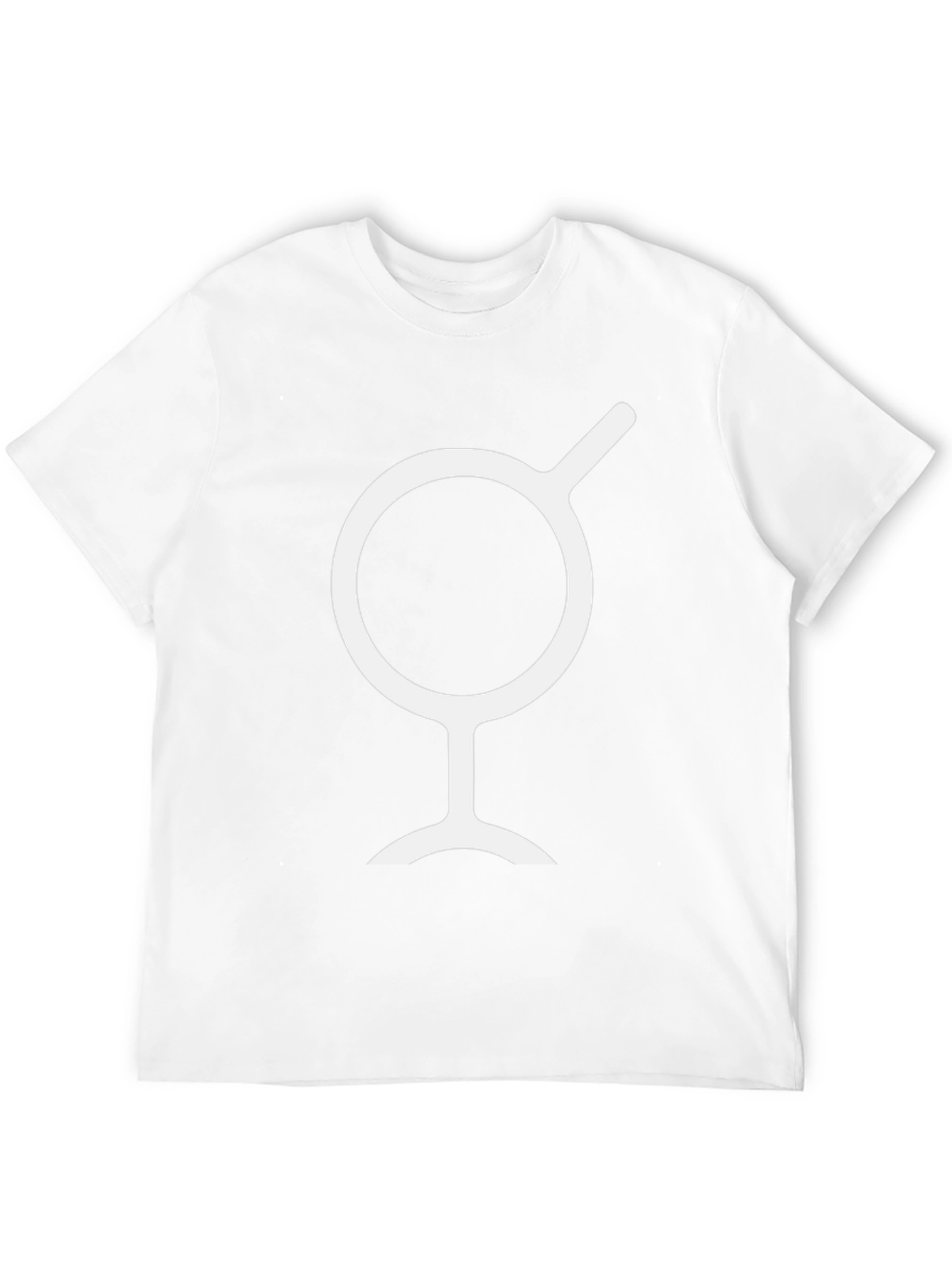 Minimalist Black T-Shirt with White Symbol