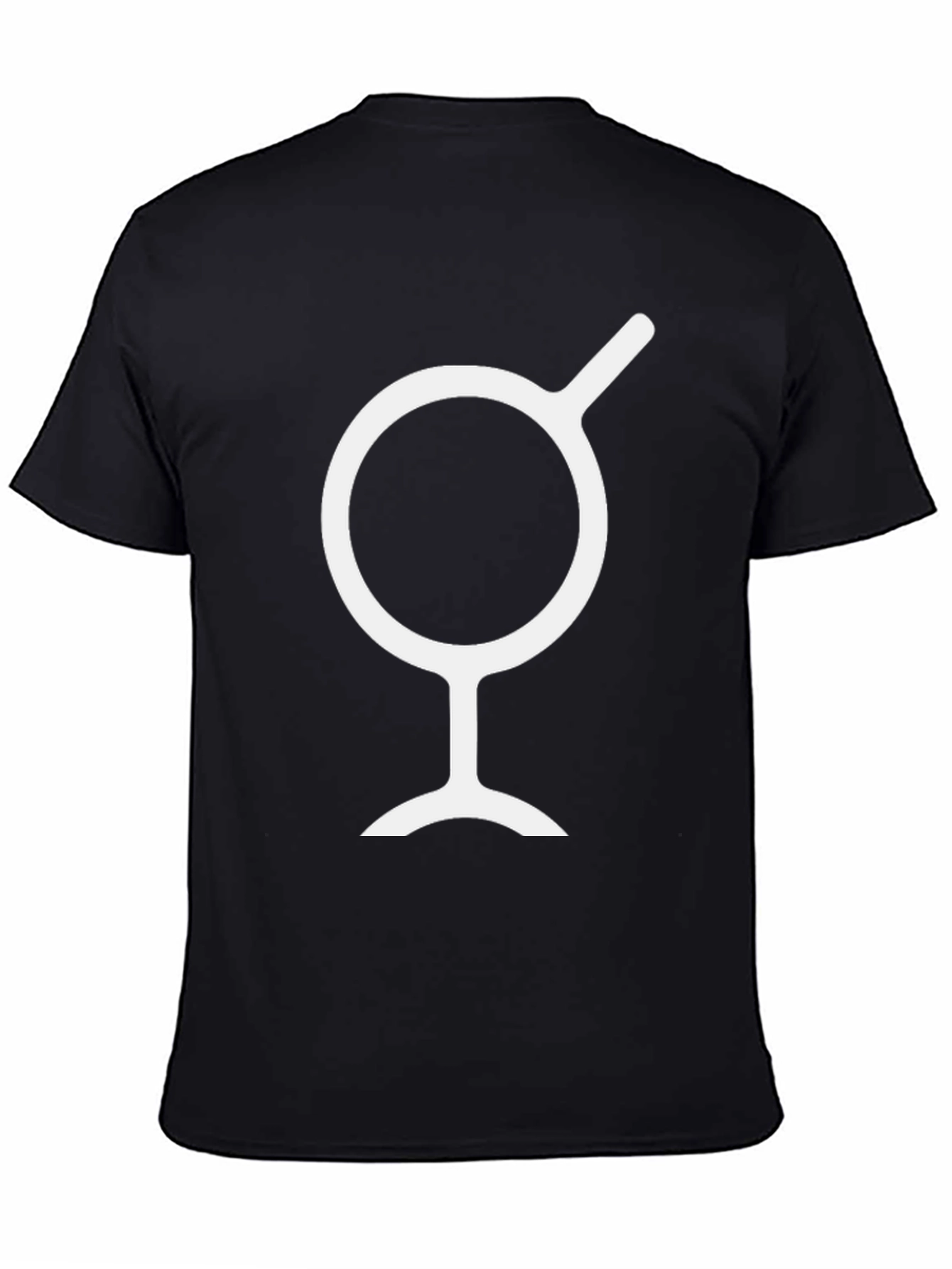 Minimalist Black T-Shirt with White Symbol