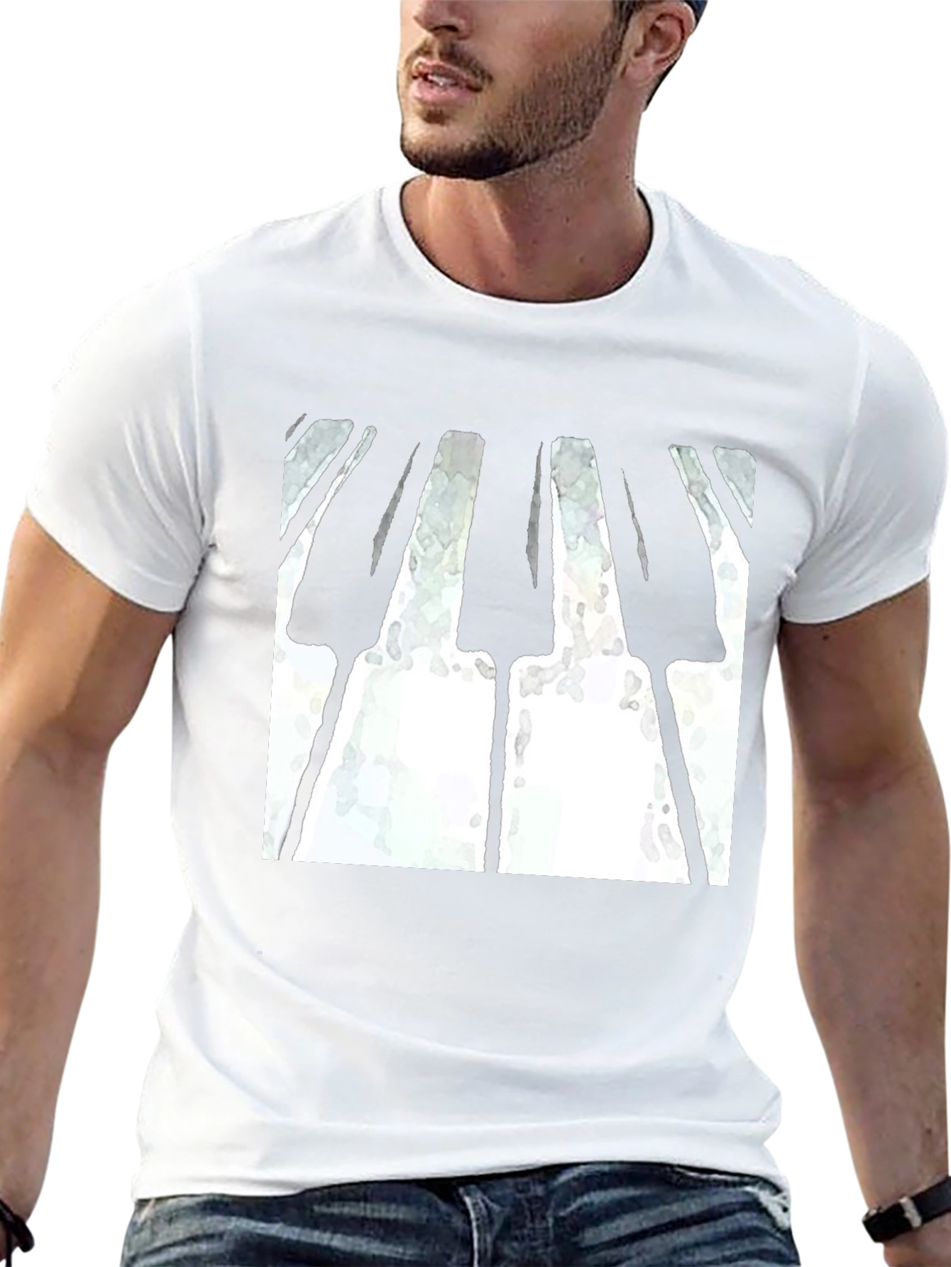 Piano Keys Graphic Print T-Shirt