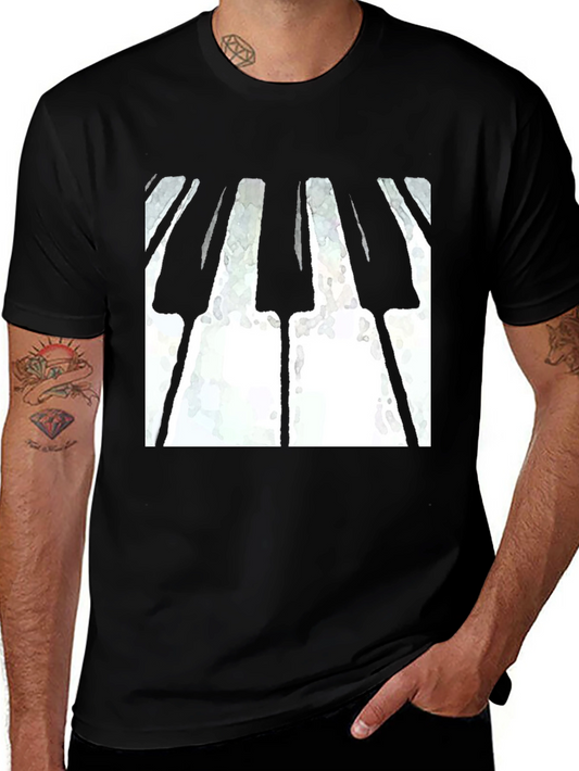 Piano Keys Graphic Print T-Shirt