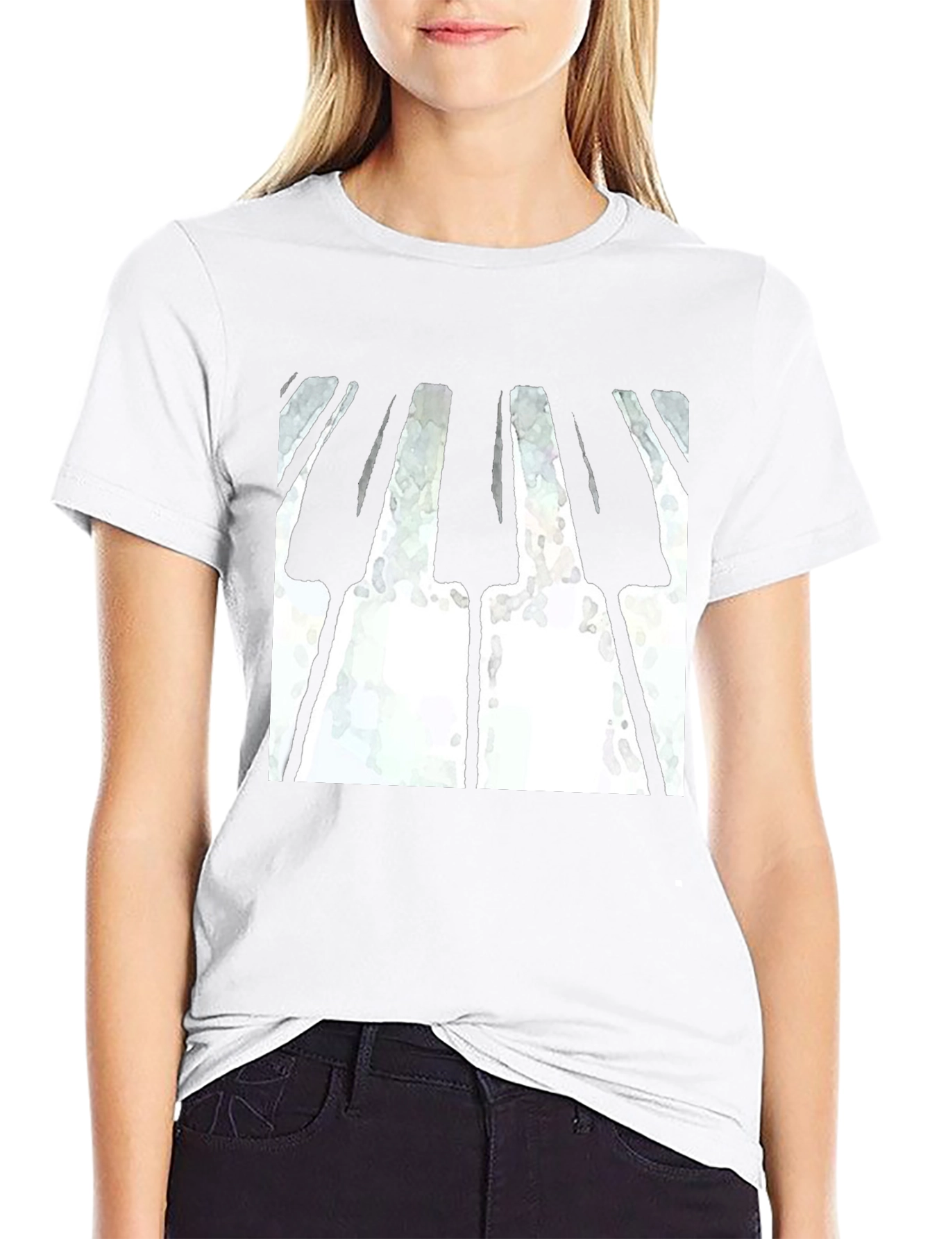 Piano Keys Graphic Print T-Shirt
