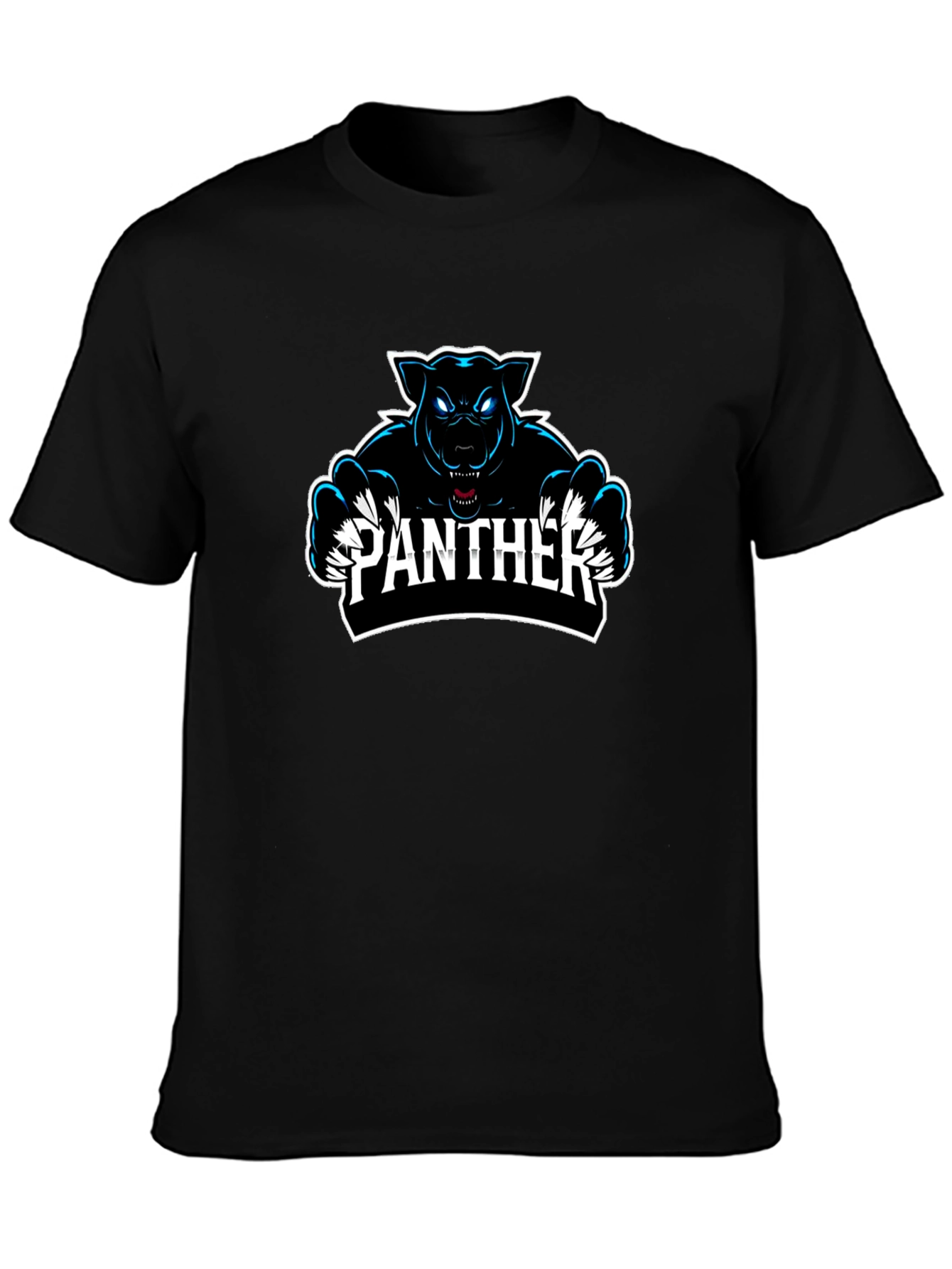 Panther Graphic Print Black T-Shirt