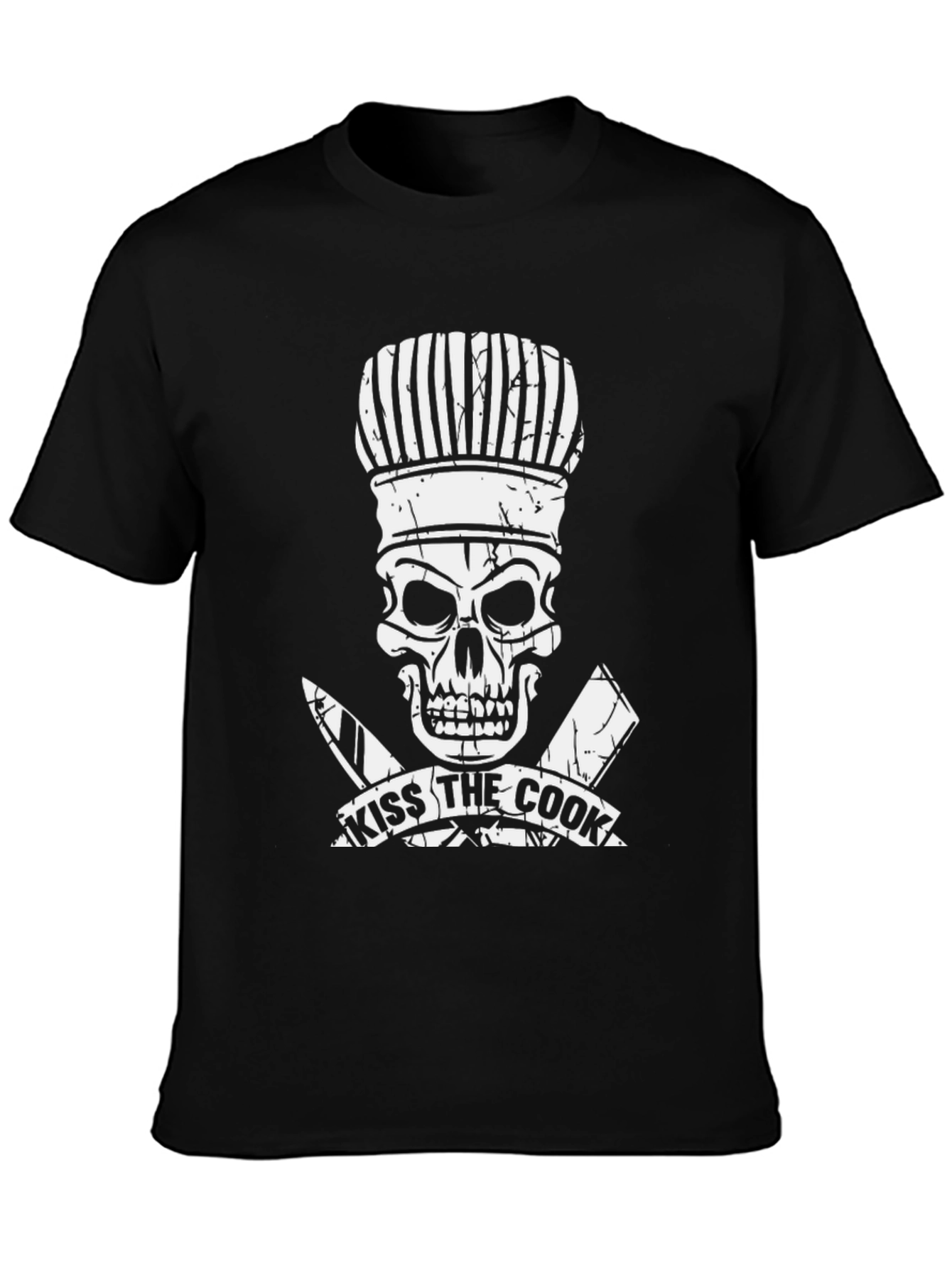 Kiss the Cook Skull Chef T-Shirt