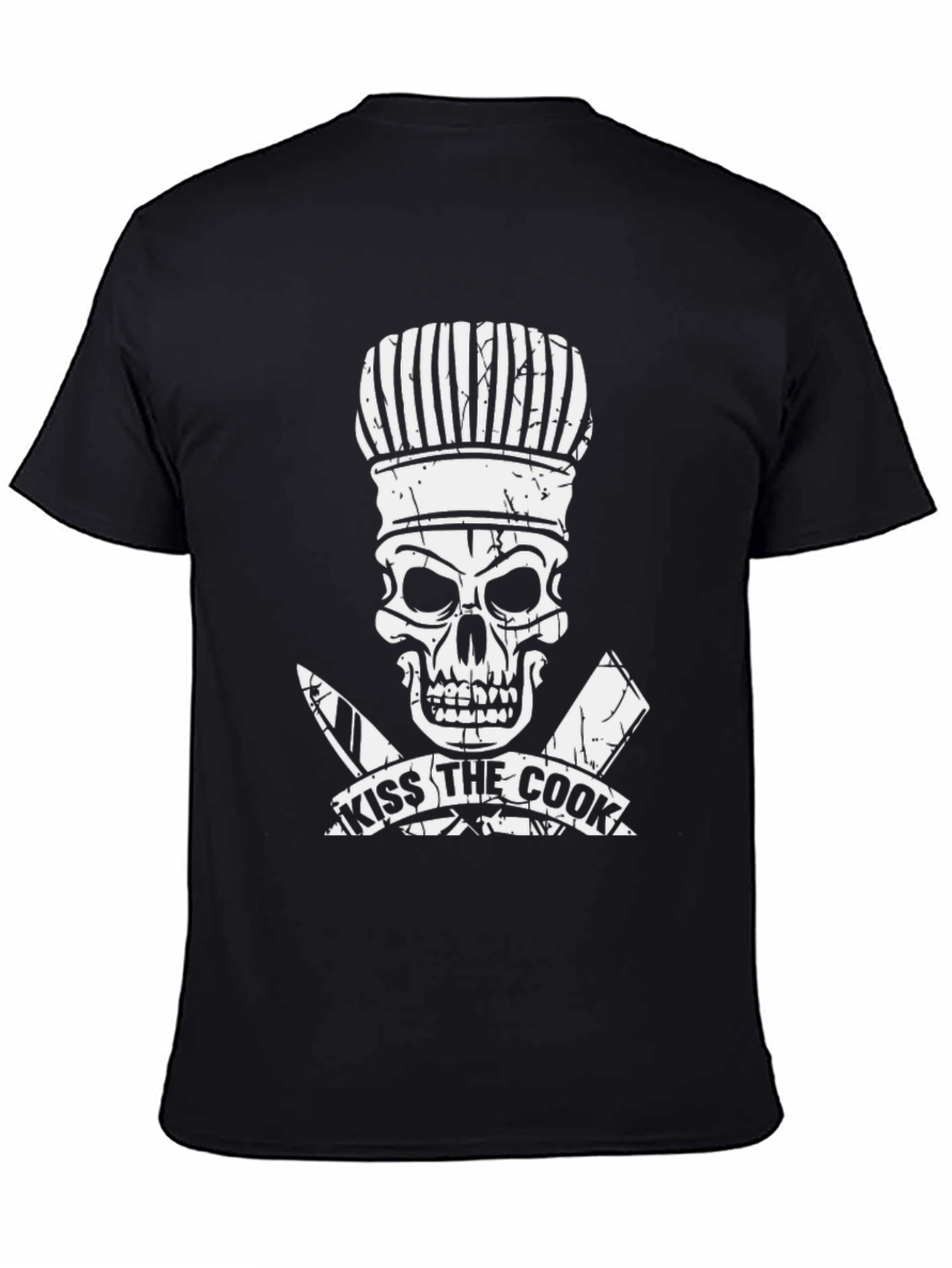 Kiss the Cook Skull Chef T-Shirt