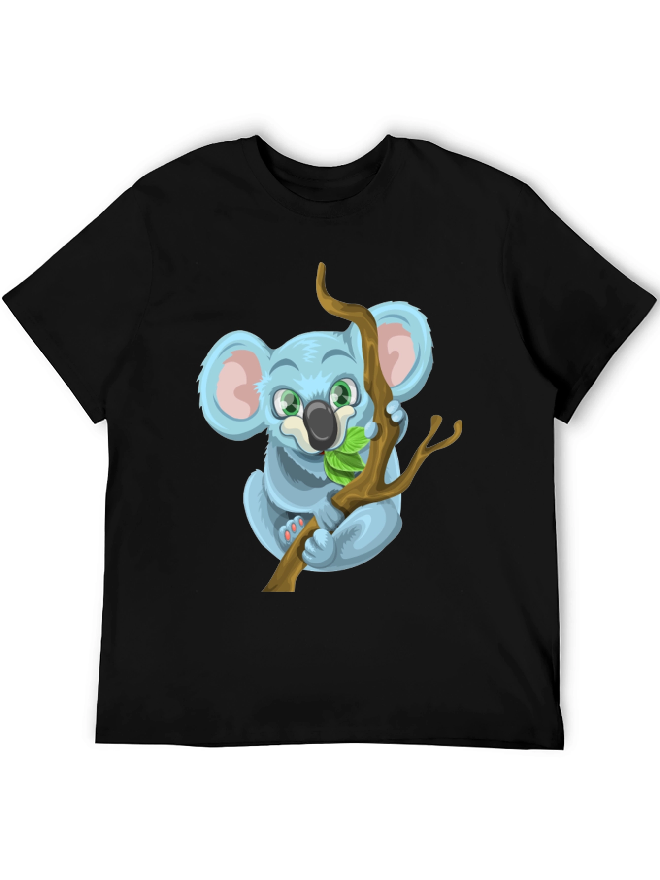 Cute Koala Bear Graphic Tee - Black T-Shirt