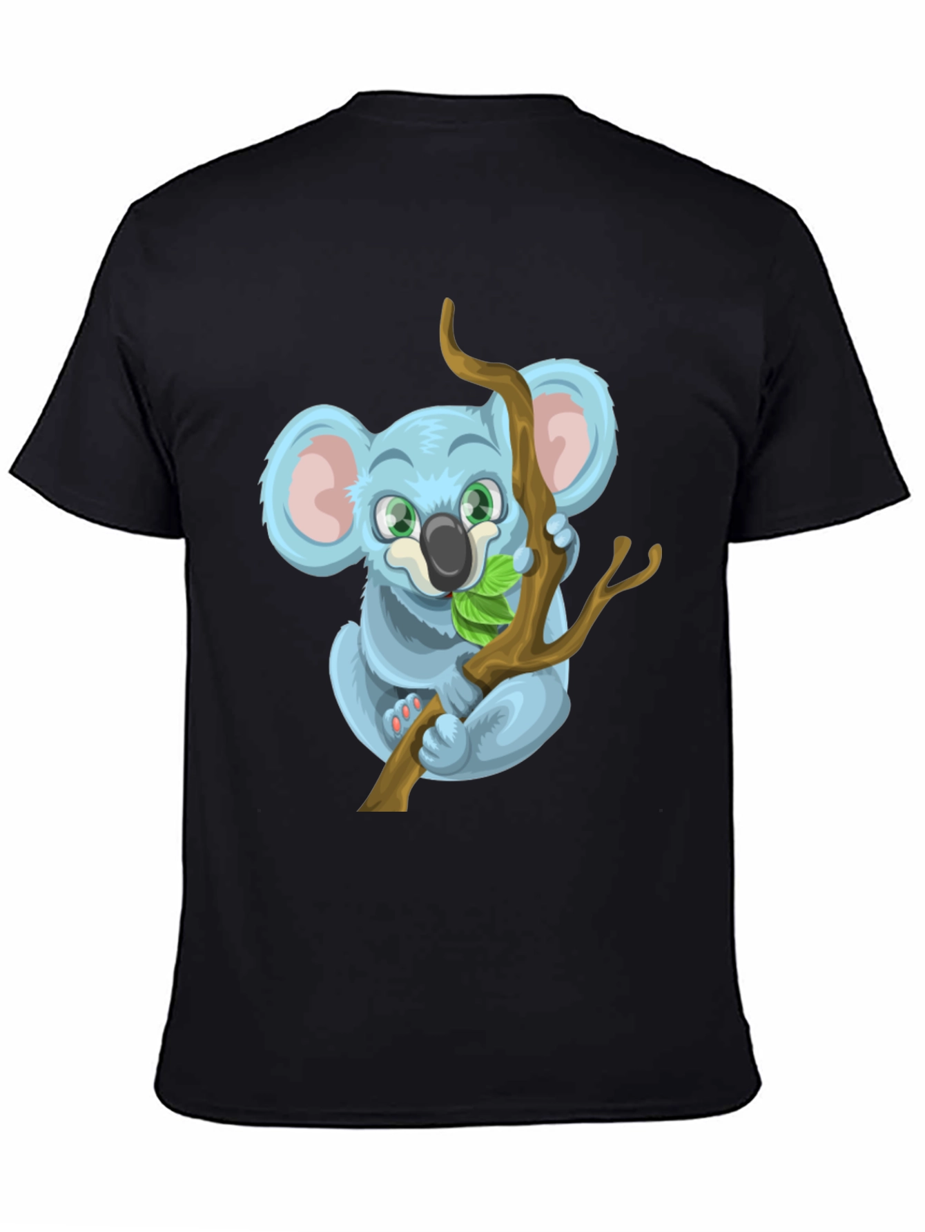 Cute Koala Bear Graphic Tee - Black T-Shirt